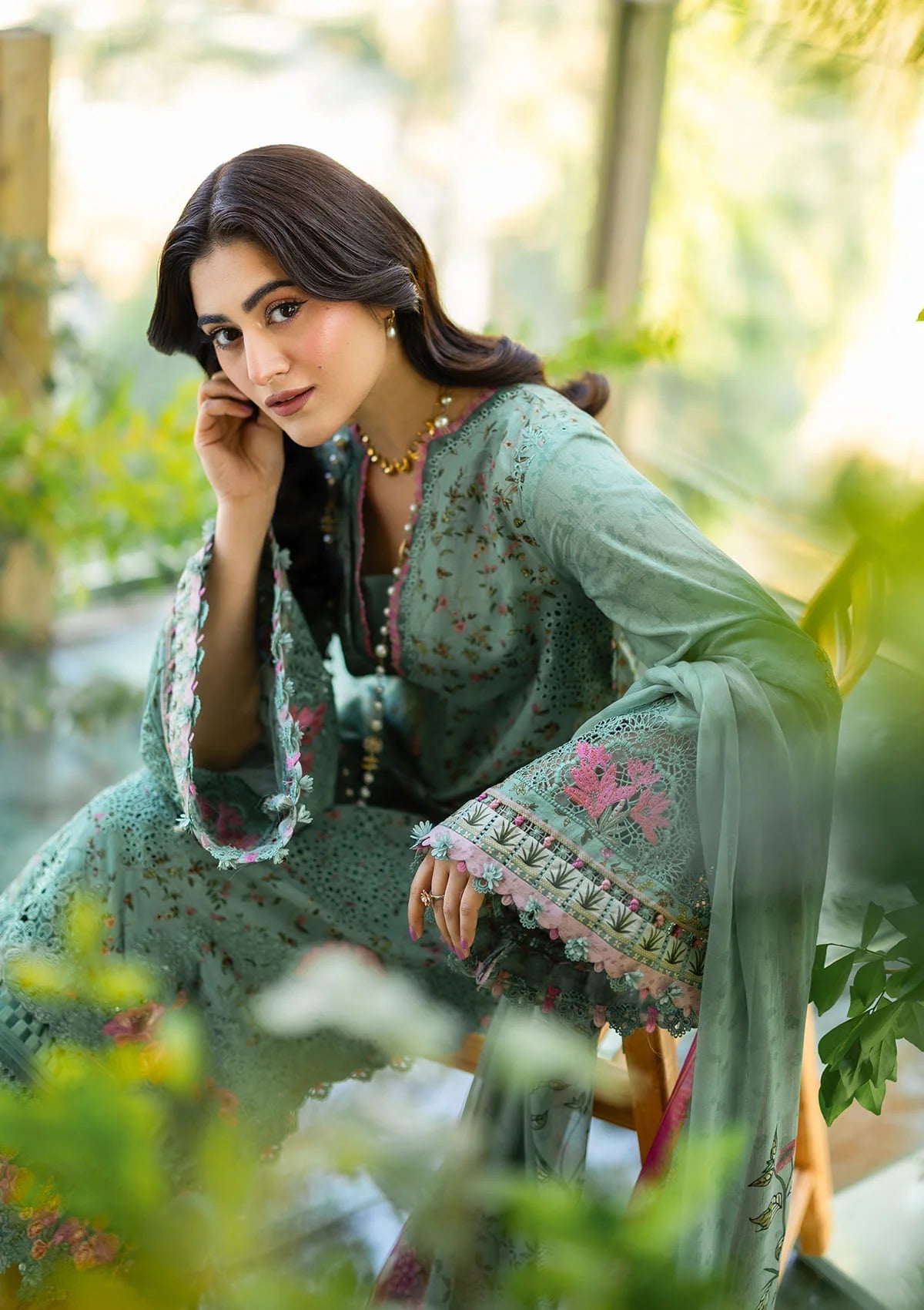 [ SUIT B ] - ELAF CHIKANKARI PRINTS WITH CHIFFON DUPATTA 2026