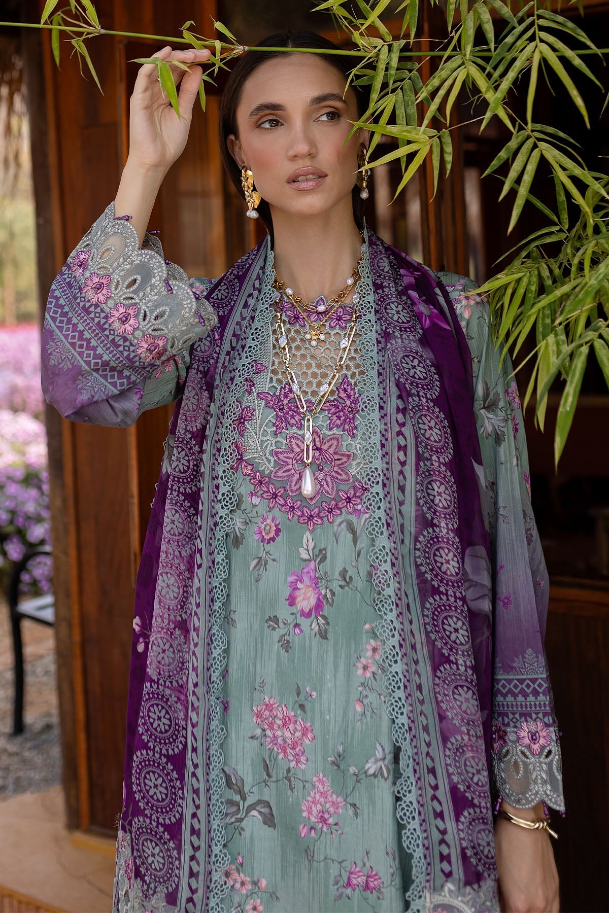 NUREH BLOOM LAWN PRINTED EMBROIDERED COLLECTION 2025