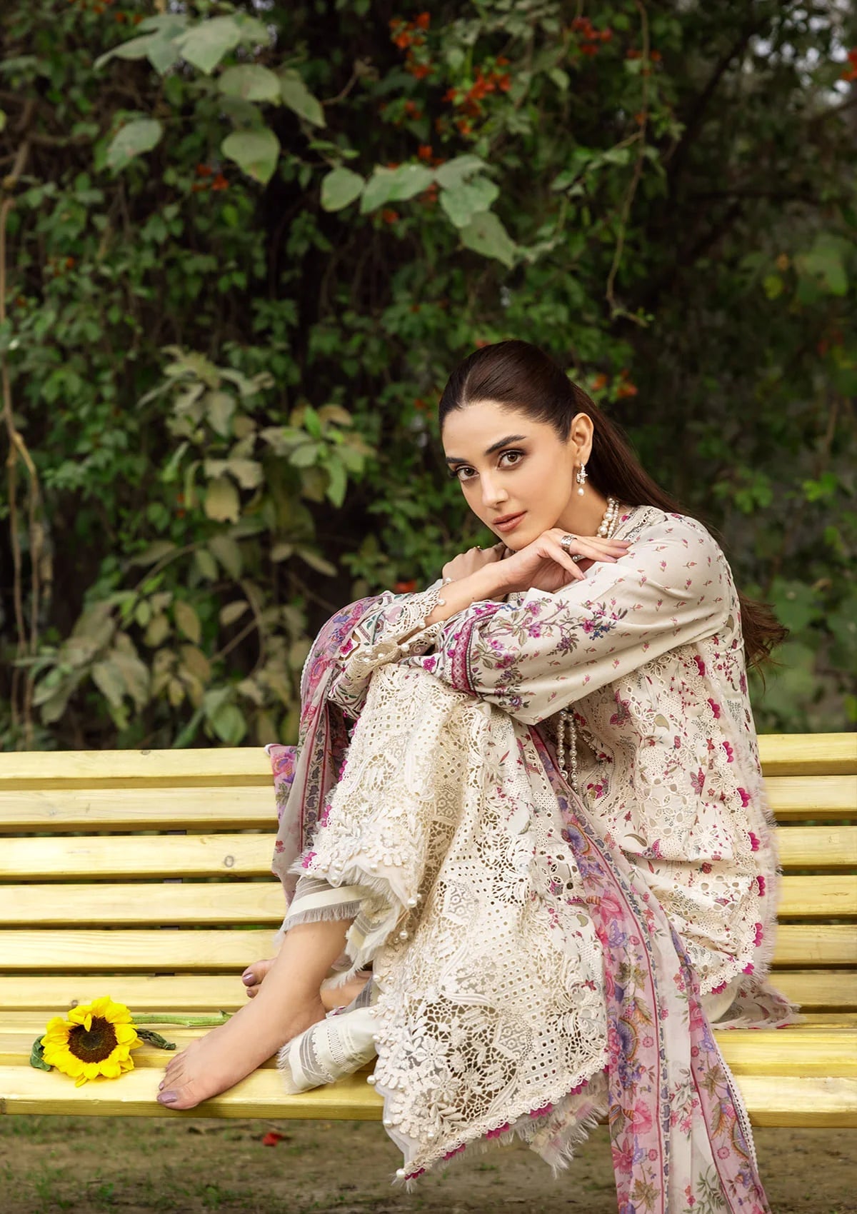 [ SUIT A ] - ELAF CHIKANKARI PRINTS WITH CHIFFON DUPATTA 2026