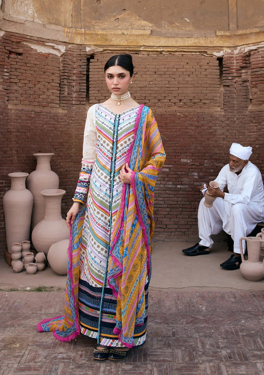 [ SUIT C ] - KAHF AANGAN LUXURY PRINT LAWN WITH CHIFFON DUPATTA 2026