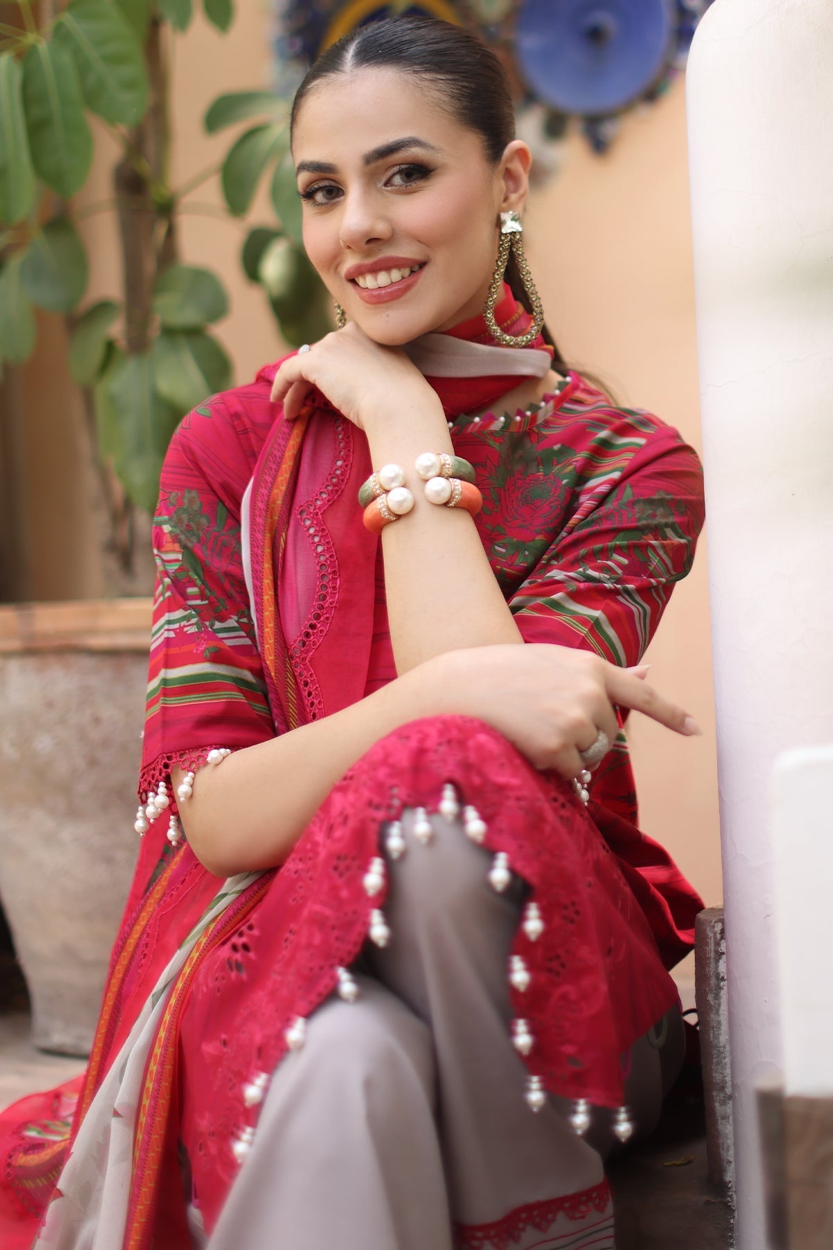 CHARIZMA BASICS EMBROIDERED LAWN WITH EMBROIDERED LAWN DUPATTA 2025