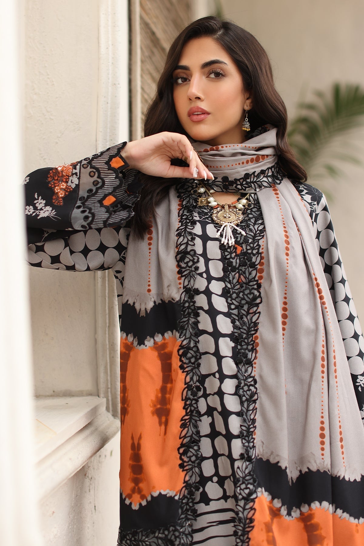 CHARIZMA COMBINATION LINEN EMBROIDERED SHAWL SUIT COLLECTION VOL 2 2024 💎