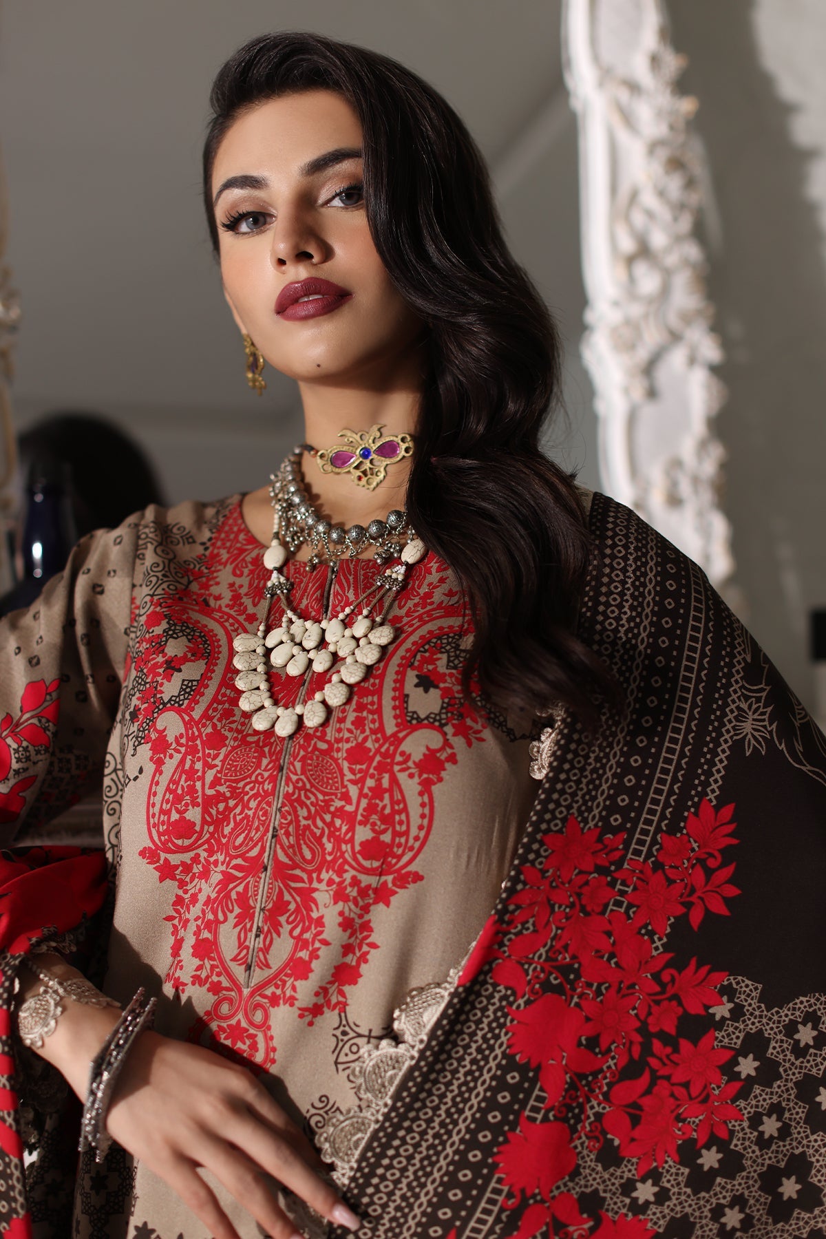 CHARIZMA VIRSA EMBROIDERED LINEN SHAWL SUIT COLLECTION 2024 💎