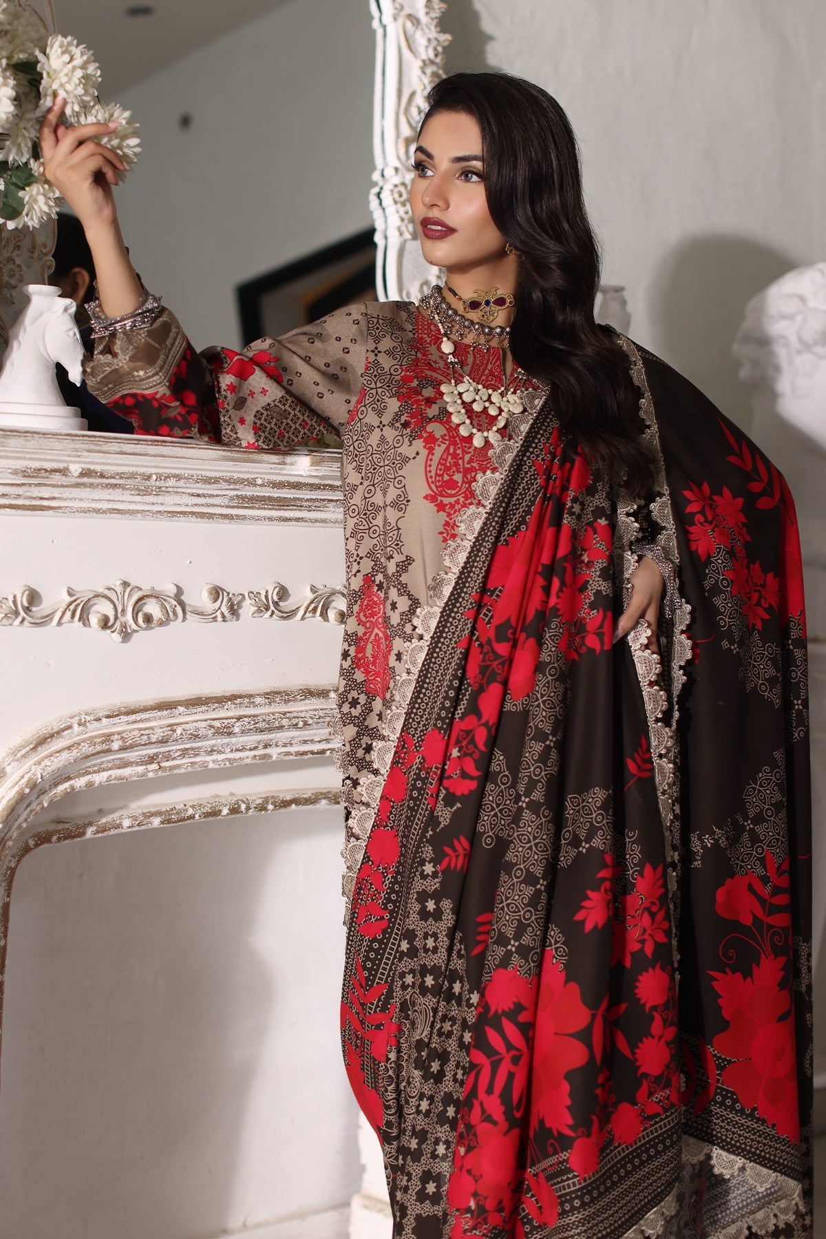 CHARIZMA VIRSA EMBROIDERED LINEN SHAWL SUIT COLLECTION 2024 💎