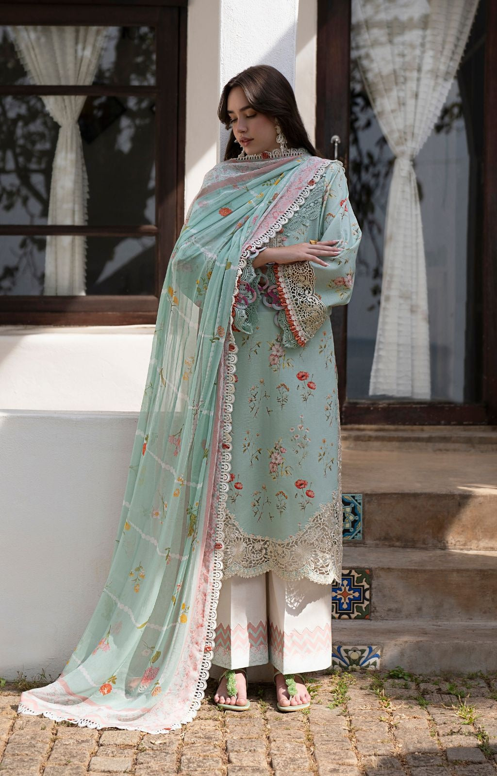 ALIF AJR PRITKARI LAWN EMBROIDERED 2025