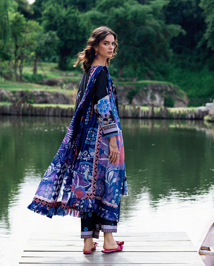 ROHEENAZ GARDEN VEIL PRINTED EMBROIDERED LAWN 2025