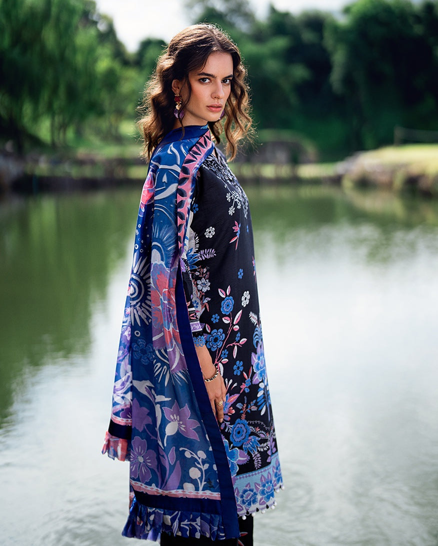 ROHEENAZ GARDEN VEIL PRINTED EMBROIDERED LAWN 2025