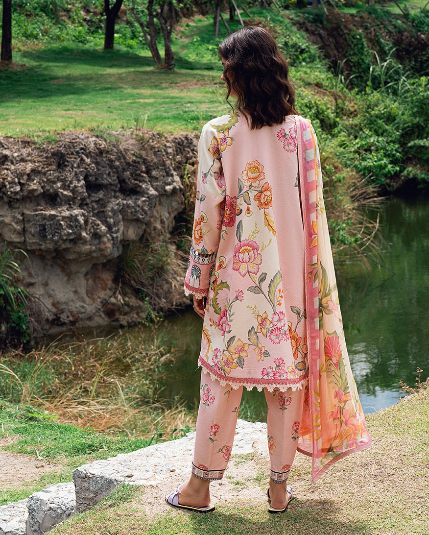 ROHEENAZ GARDEN VEIL PRINTED EMBROIDERED LAWN 2025