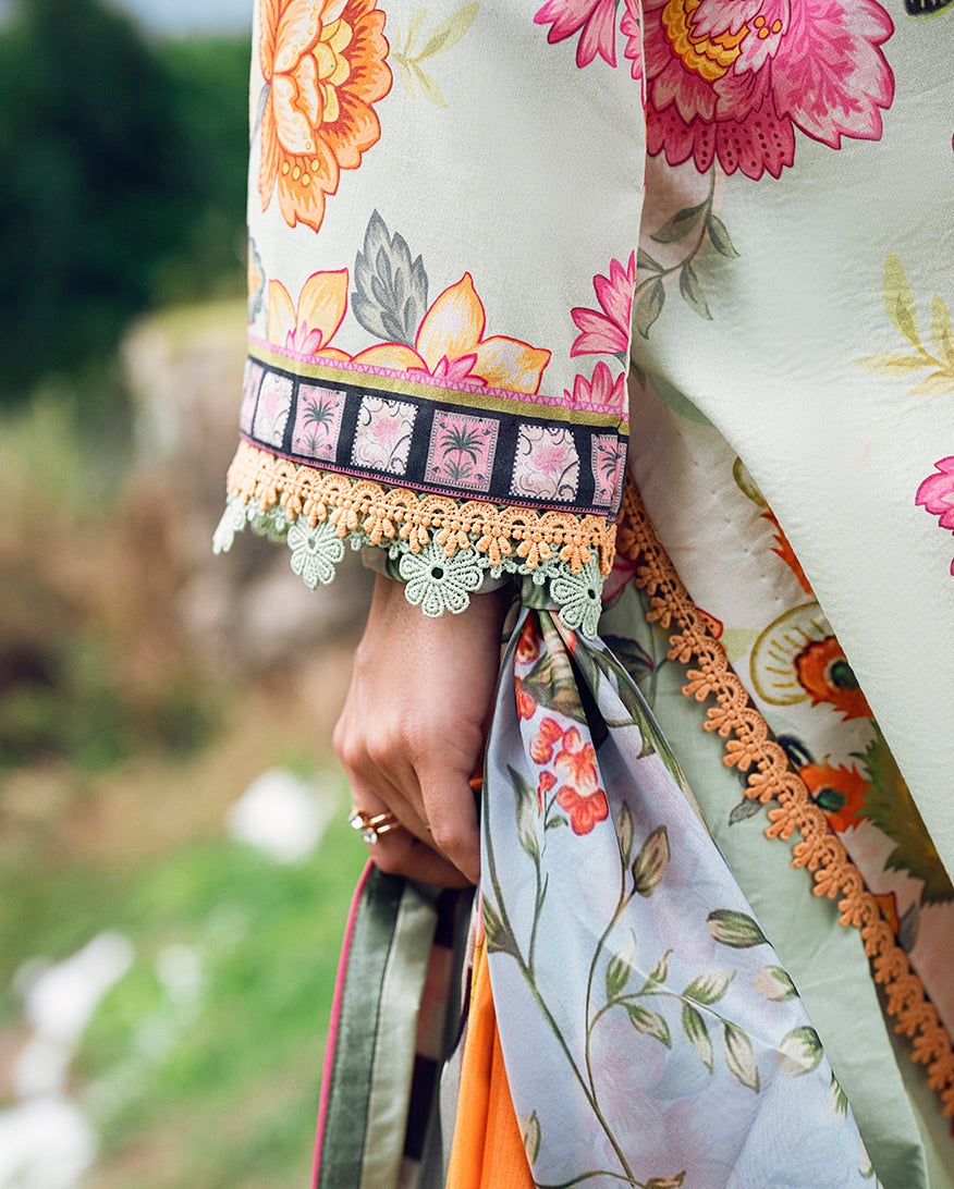 ROHEENAZ GARDEN VEIL PRINTED EMBROIDERED LAWN 2025