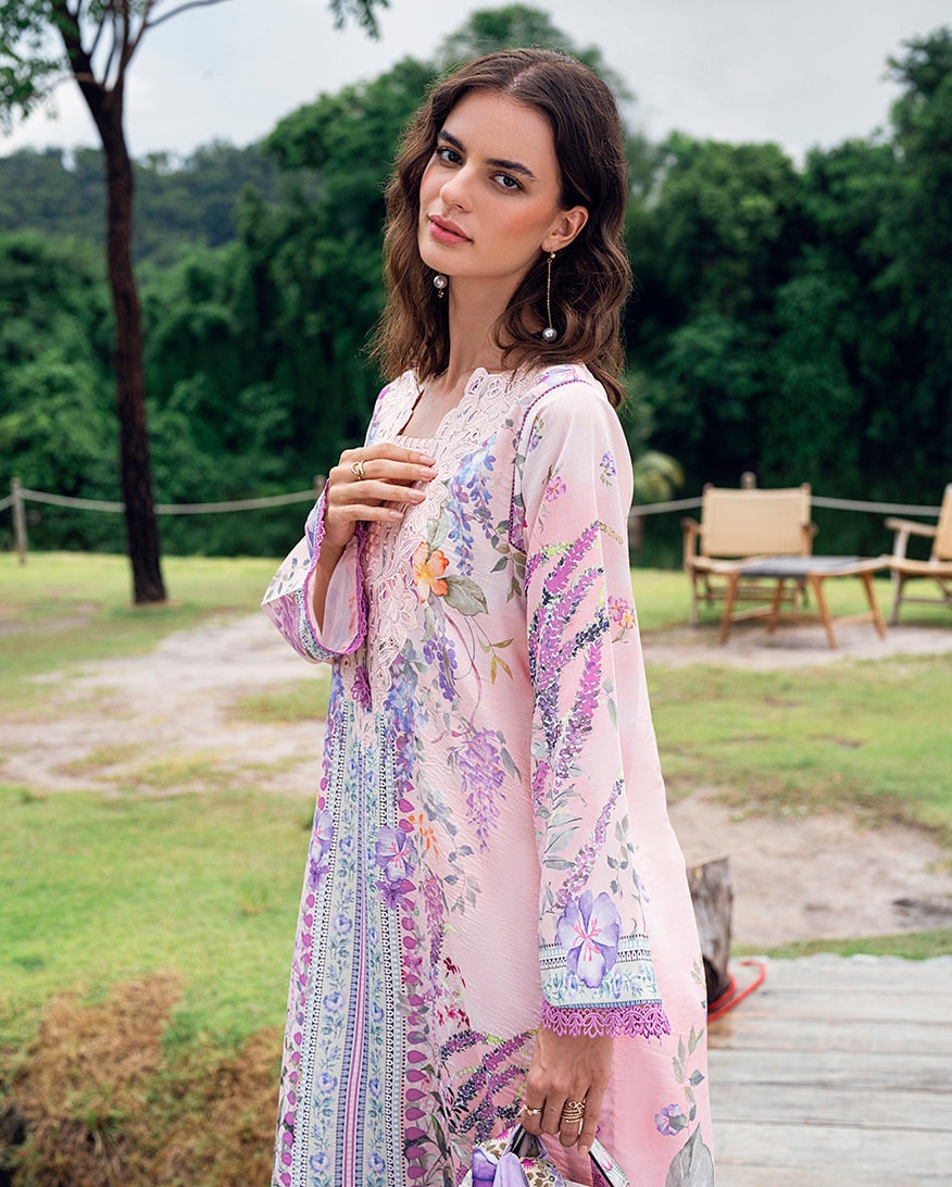 ROHEENAZ GARDEN VEIL PRINTED EMBROIDERED LAWN 2025