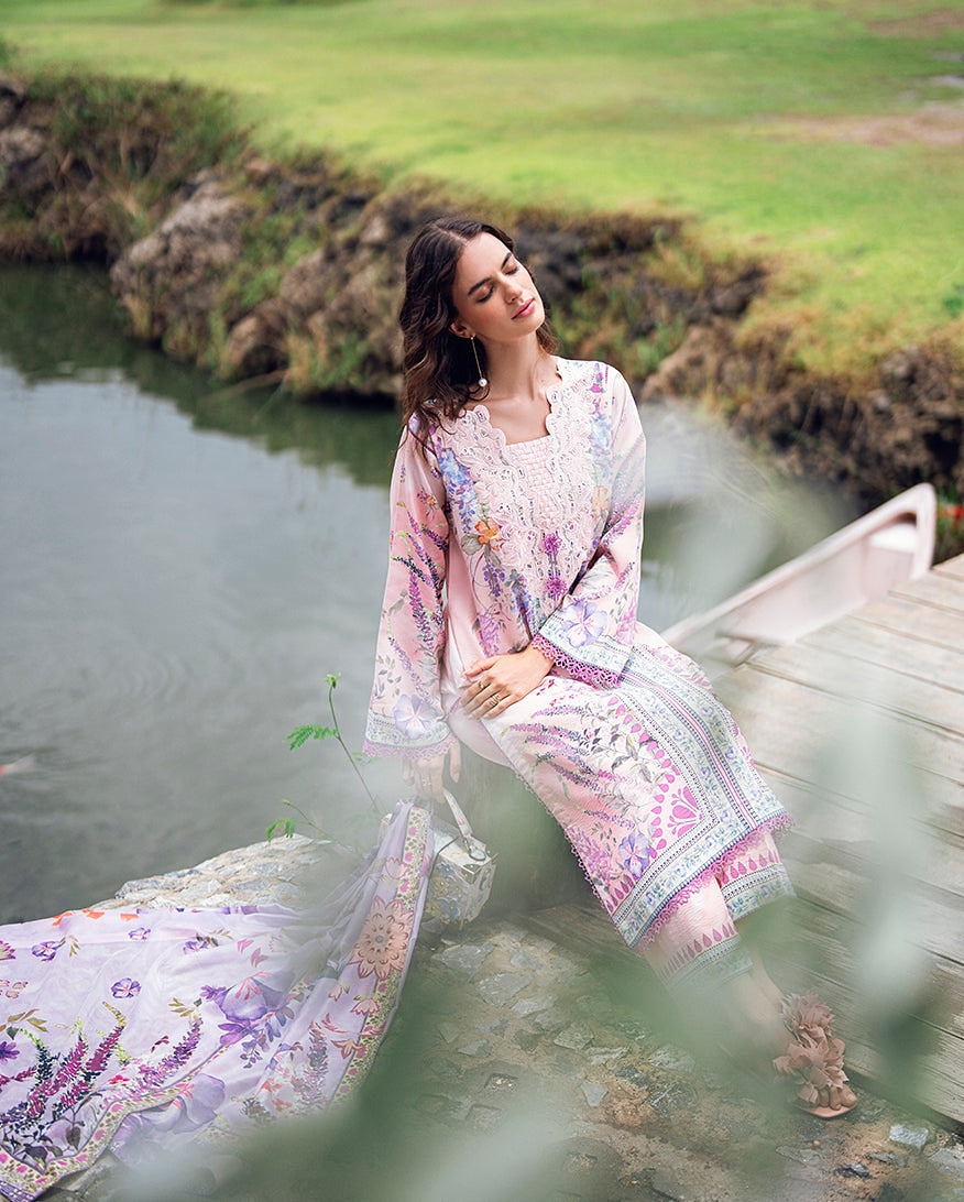 ROHEENAZ GARDEN VEIL PRINTED EMBROIDERED LAWN 2025