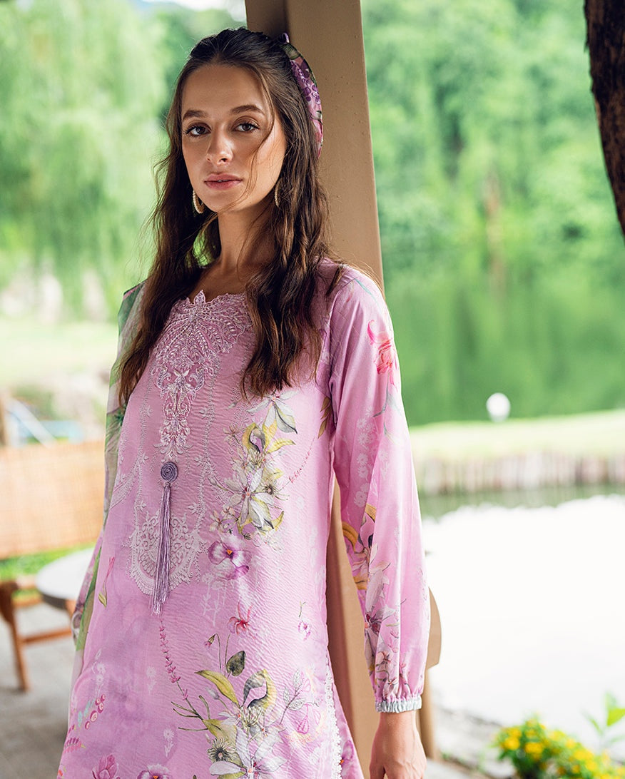 ROHEENAZ GARDEN VEIL PRINTED EMBROIDERED LAWN 2025