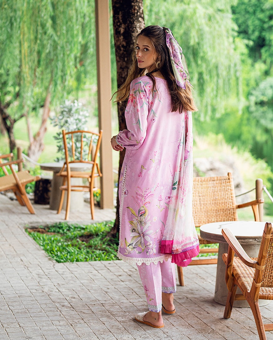 ROHEENAZ GARDEN VEIL PRINTED EMBROIDERED LAWN 2025