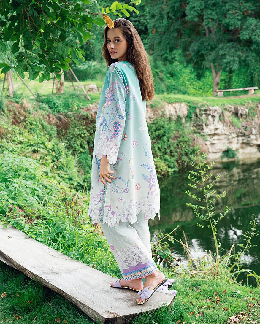 ROHEENAZ GARDEN VEIL PRINTED EMBROIDERED LAWN 2025