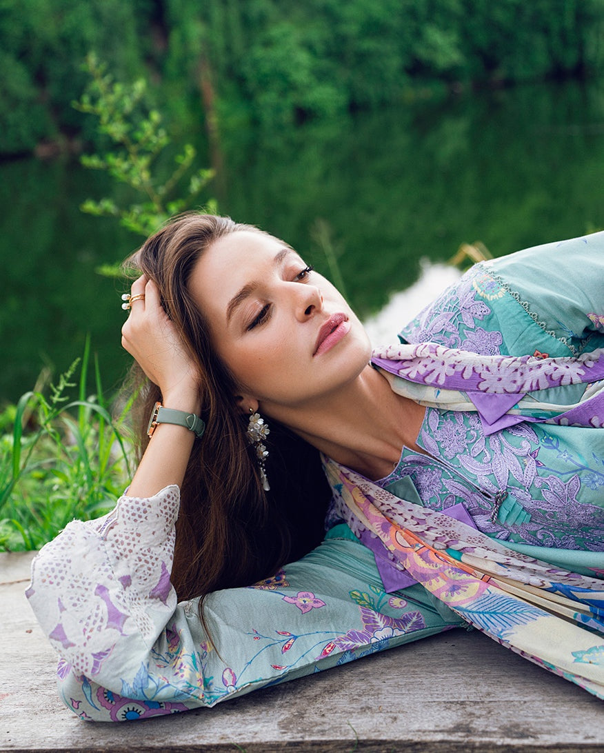 ROHEENAZ GARDEN VEIL PRINTED EMBROIDERED LAWN 2025