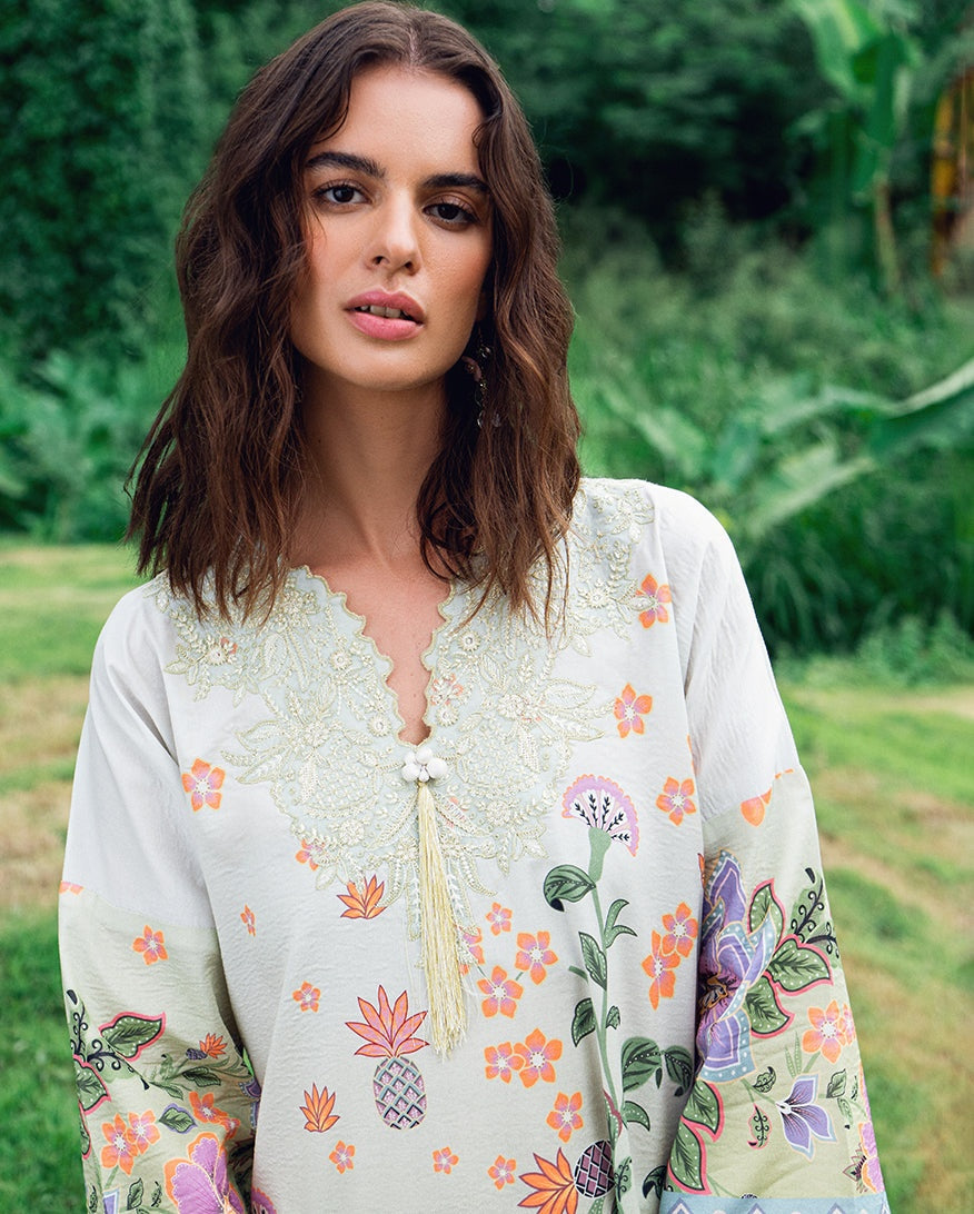 ROHEENAZ GARDEN VEIL PRINTED EMBROIDERED LAWN 2025