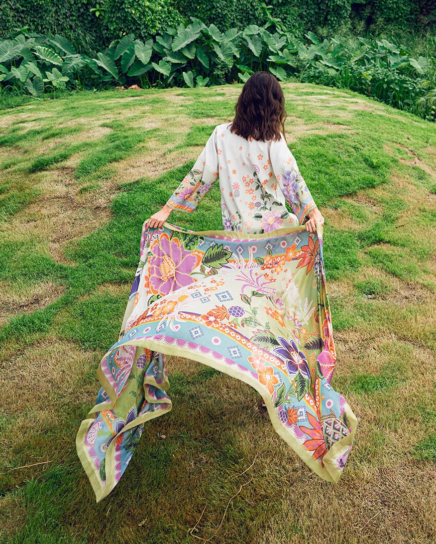 ROHEENAZ GARDEN VEIL PRINTED EMBROIDERED LAWN 2025