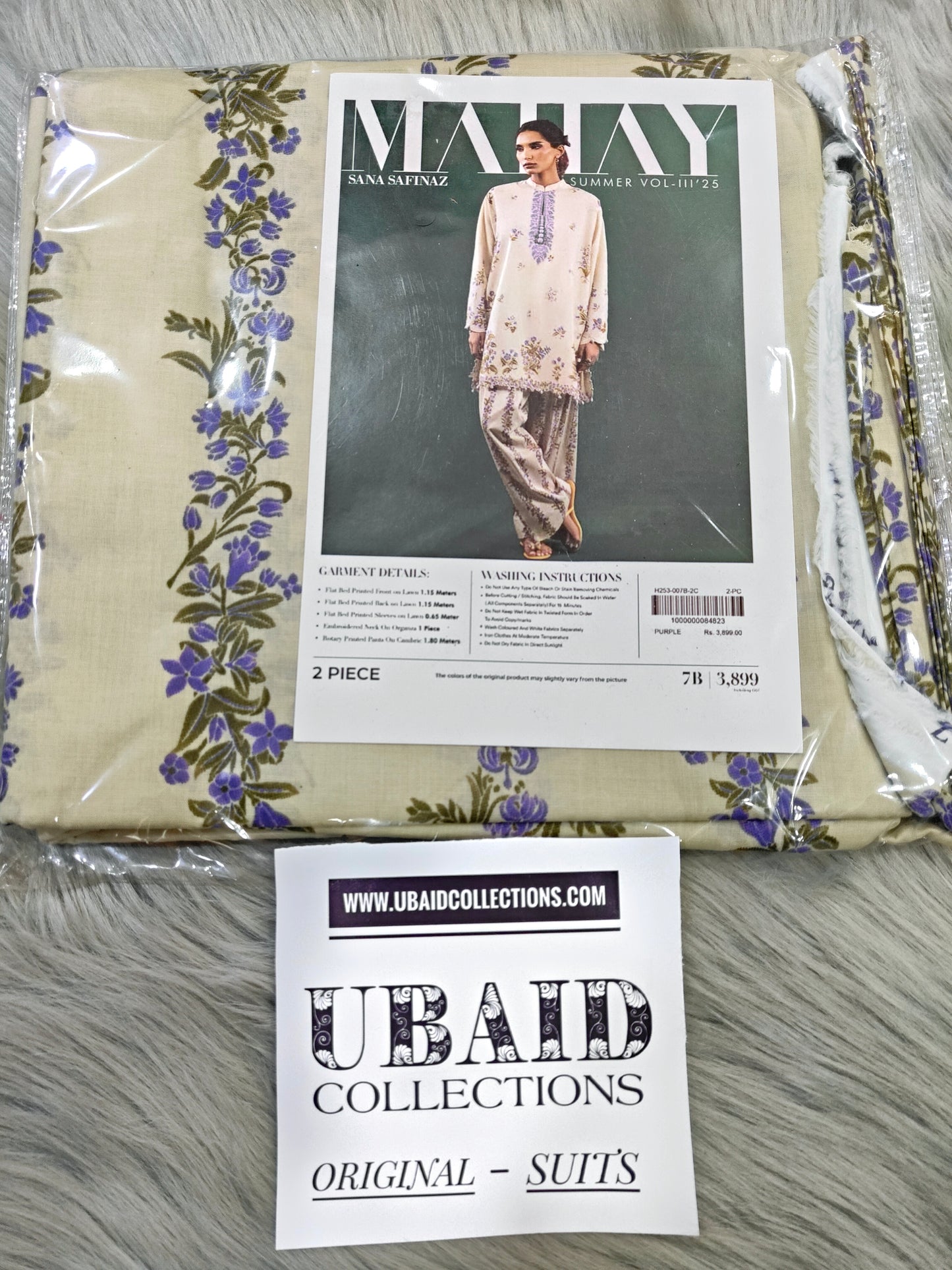 SANA SAFINAZ MAHAY VOL 3 LAWN SUMMER  ( 2 PIECE )