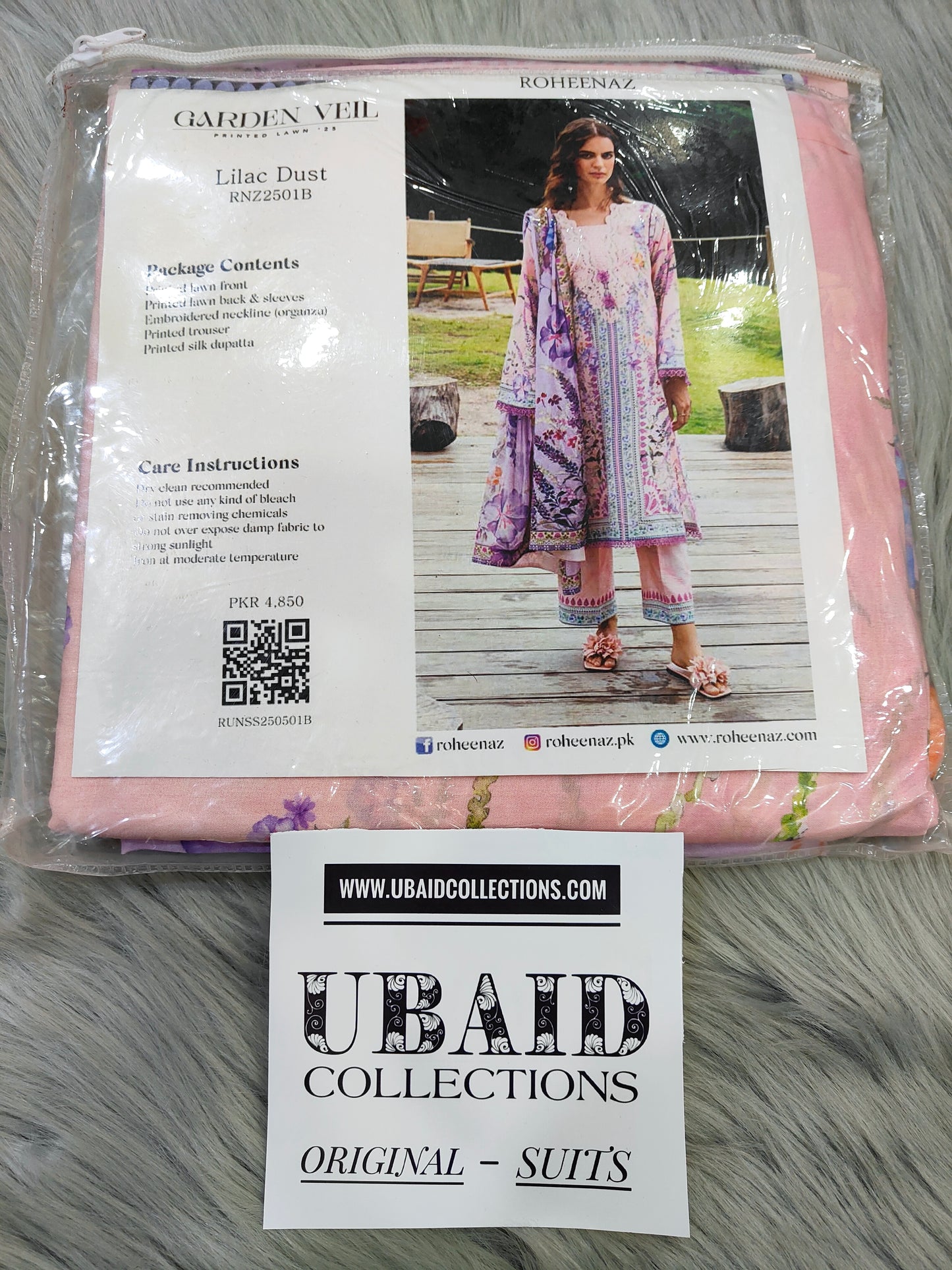 [ SUIT M ] - ROHEENAZ GARDEN VEIL EMBROIDERED LAWN PREMIUM COLLECTION