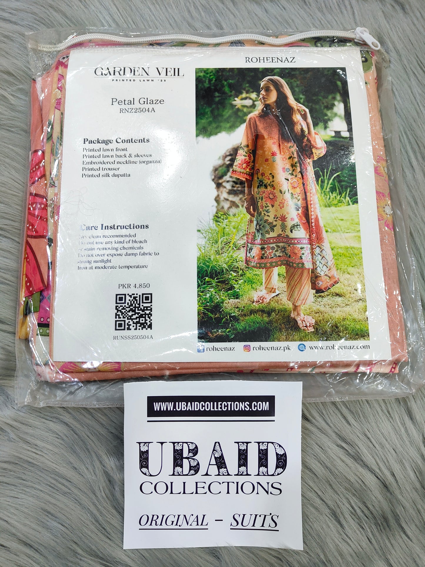 [ SUIT E ] - ROHEENAZ GARDEN VEIL EMBROIDERED LAWN PREMIUM COLLECTION