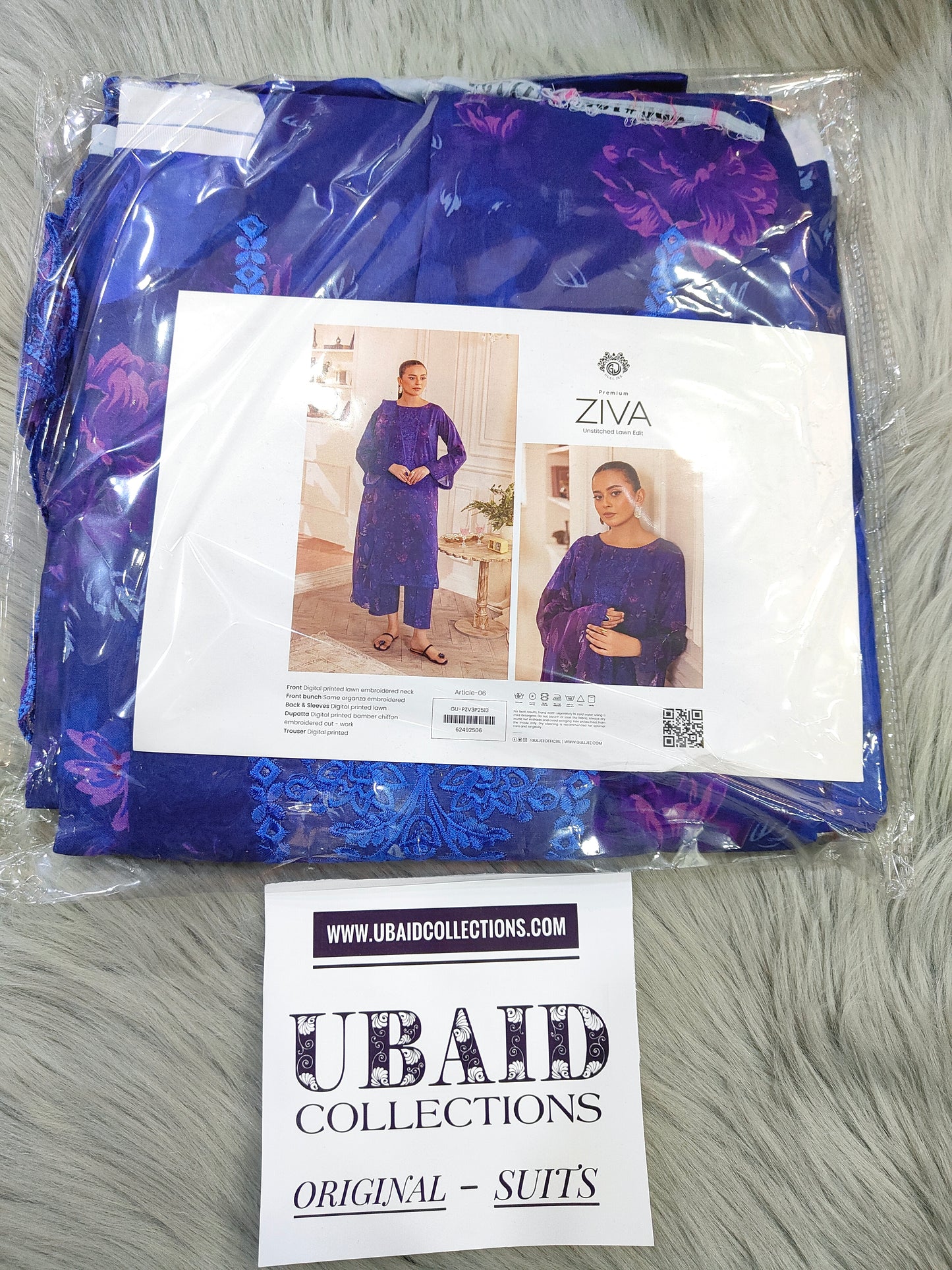 GULLJEE ZIVA PREMIUM LAWN EMBROIDERED EDIT