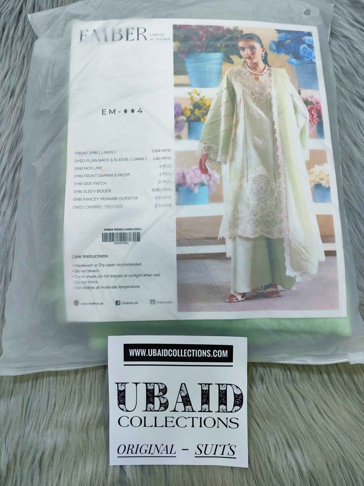 EMBER BY MAHNUR LAWN EMBROIDERED COLLECTION 2026 G [ 𝘽𝙀𝙎𝙏 𝙋𝙍𝙄𝘾𝙀 ✅ ]