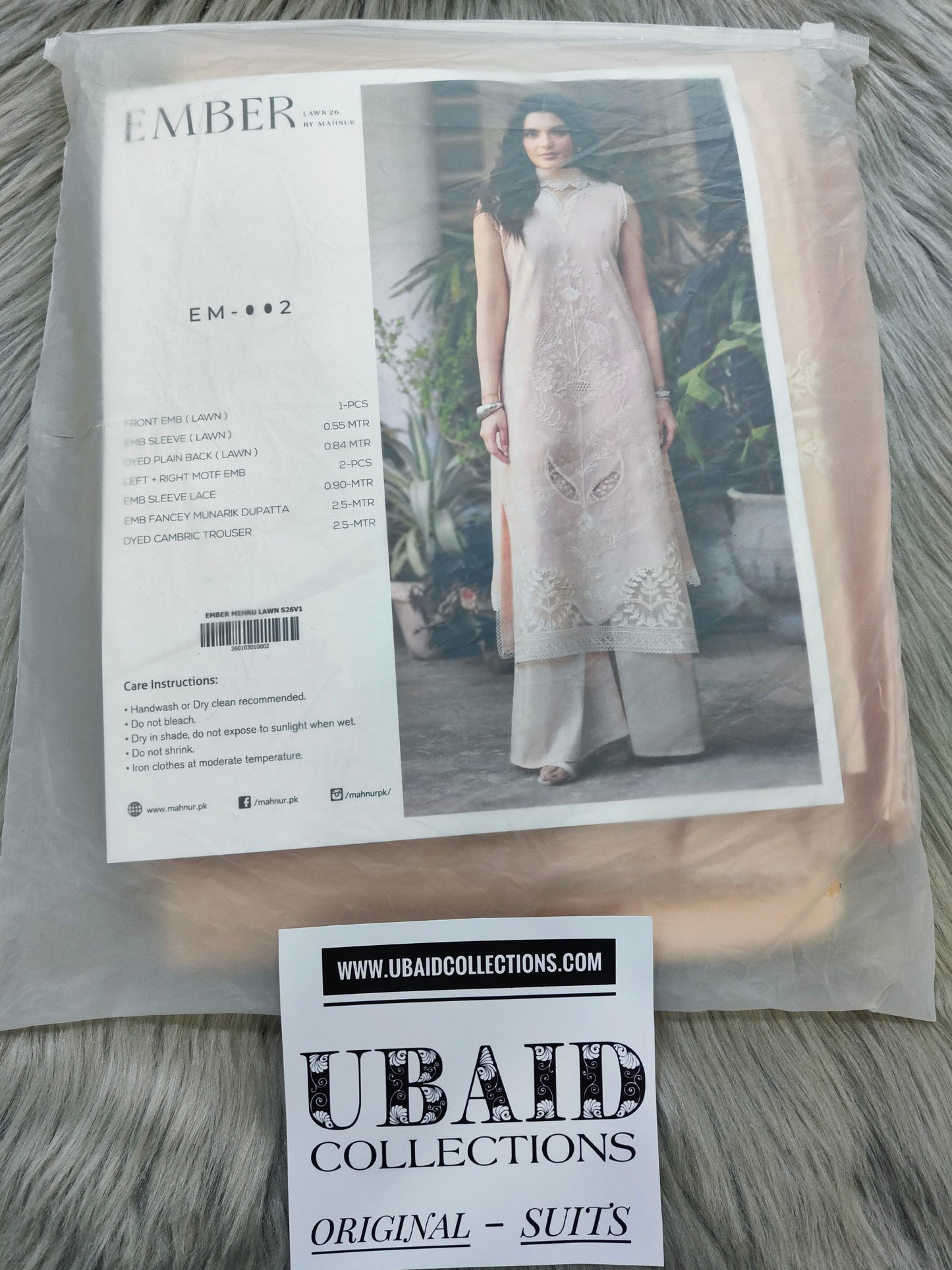 EMBER BY MAHNUR LAWN EMBROIDERED COLLECTION 2026 F [ 𝘽𝙀𝙎𝙏 𝙋𝙍𝙄𝘾𝙀 ✅ ]