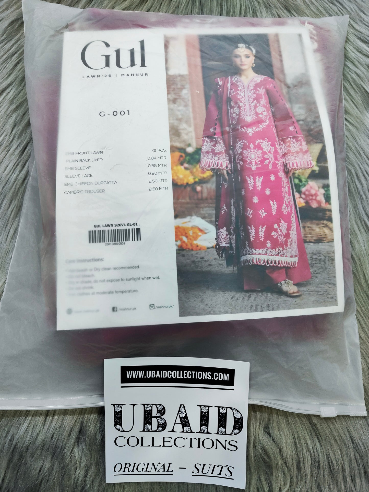 [ SUIT H ] - GUL BY MAHNUR LUXURY LAWN EMBROIDERED COLLECTION 2026