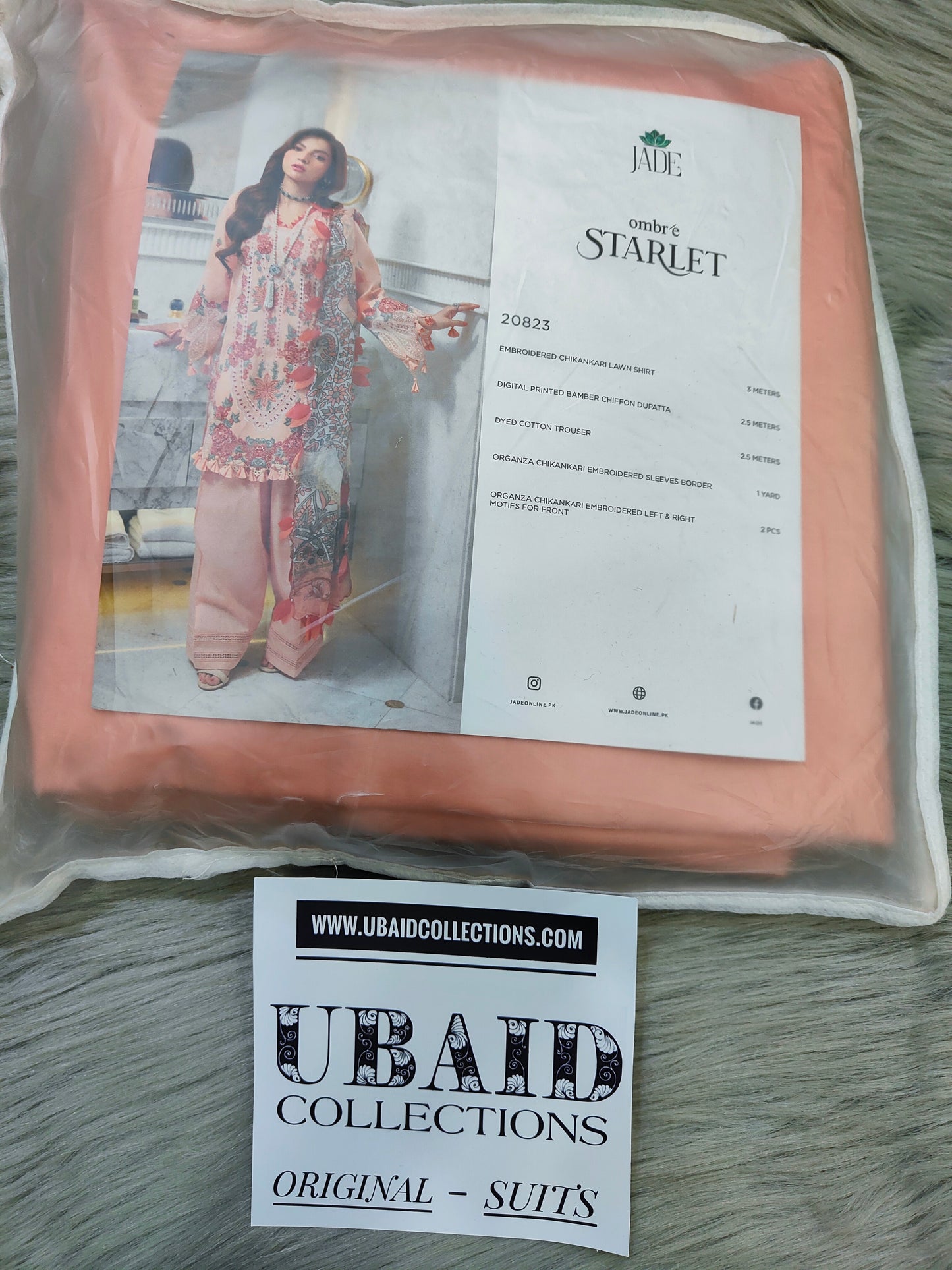 [ SUIT H ] - JADE OMBRE STARLET LAWN EMBROIDERED COLLECTION 2026