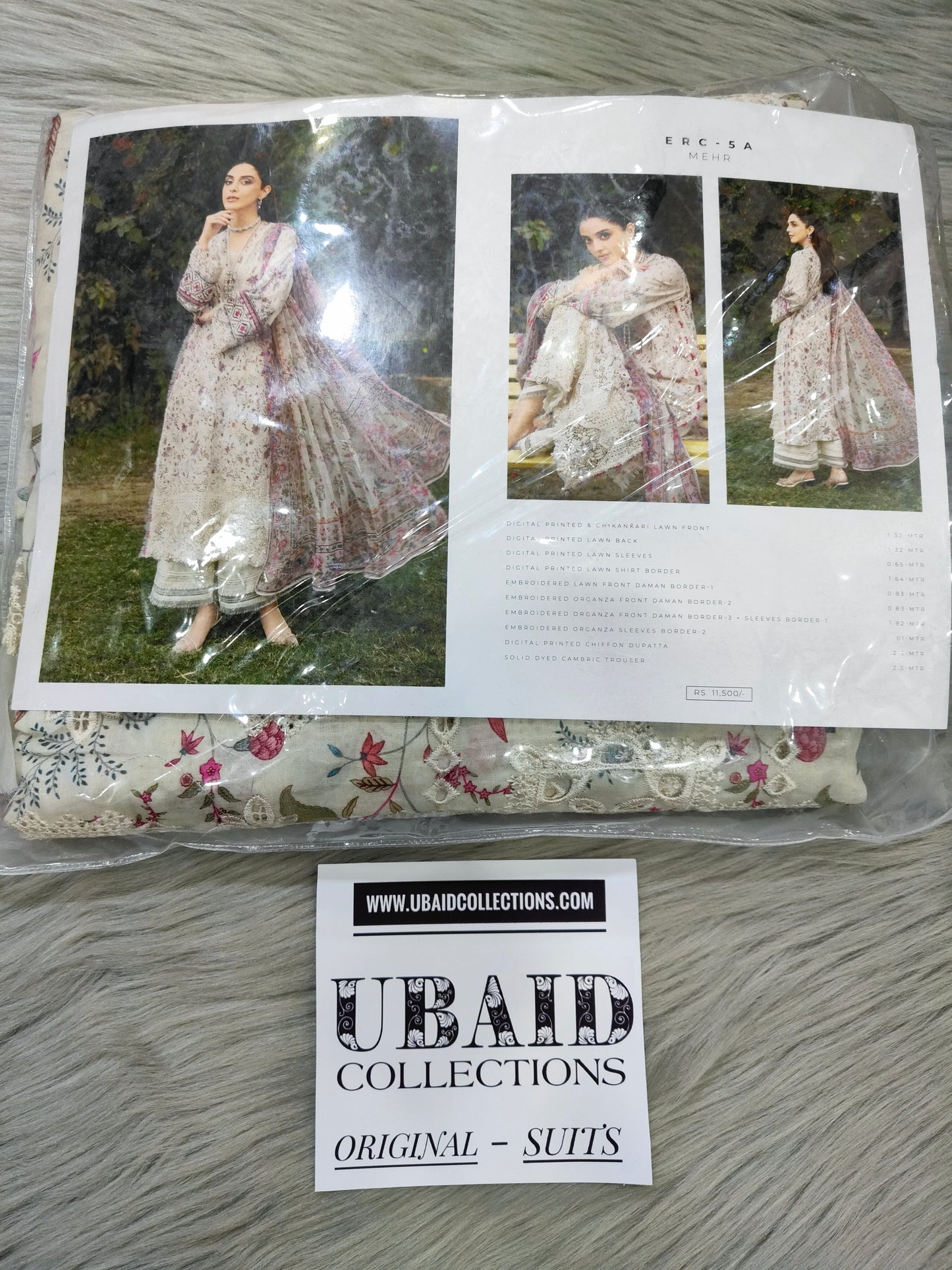 [ SUIT A ] - ELAF CHIKANKARI PRINTS WITH CHIFFON DUPATTA 2026