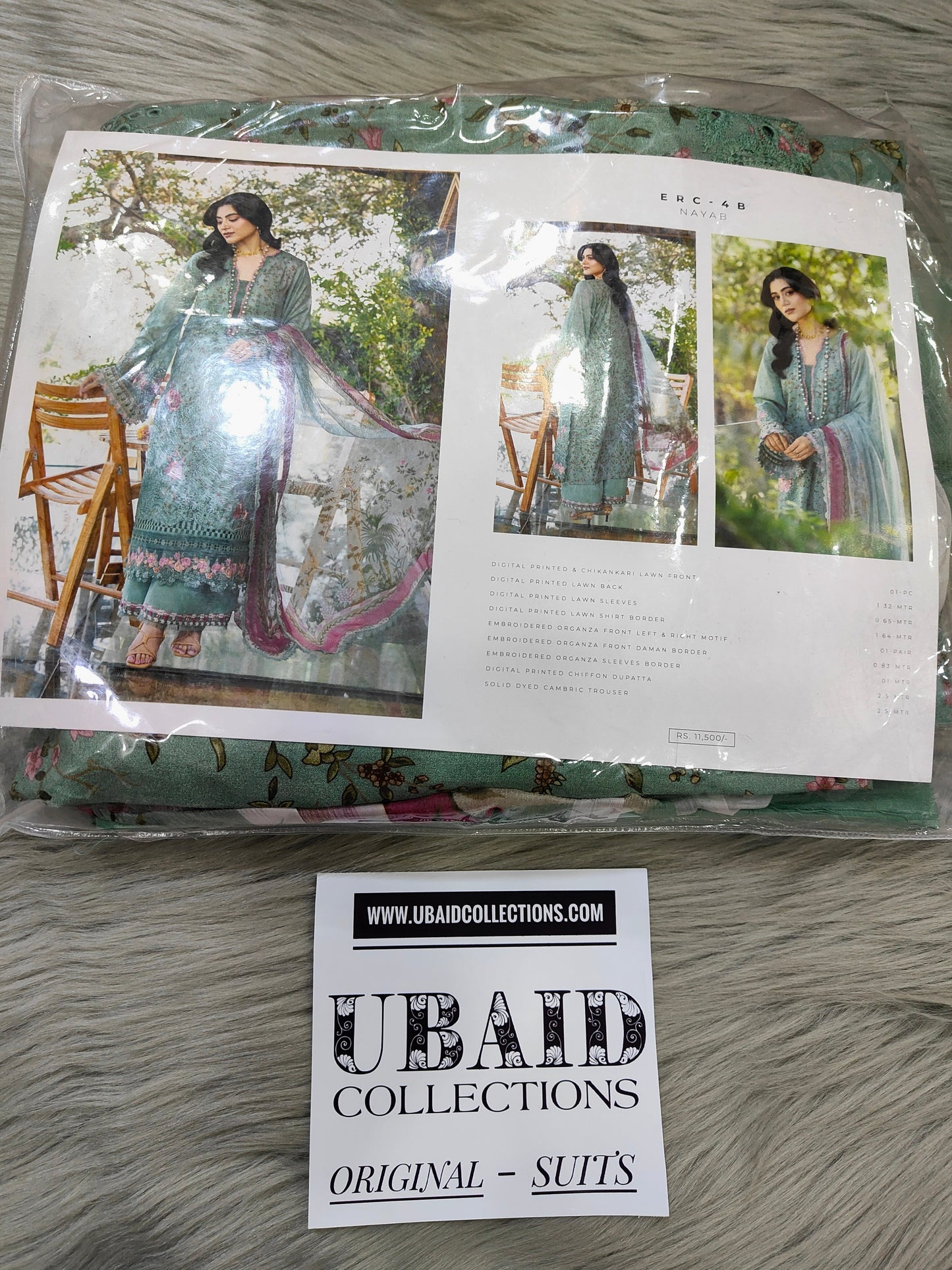 [ SUIT B ] - ELAF CHIKANKARI PRINTS WITH CHIFFON DUPATTA 2026