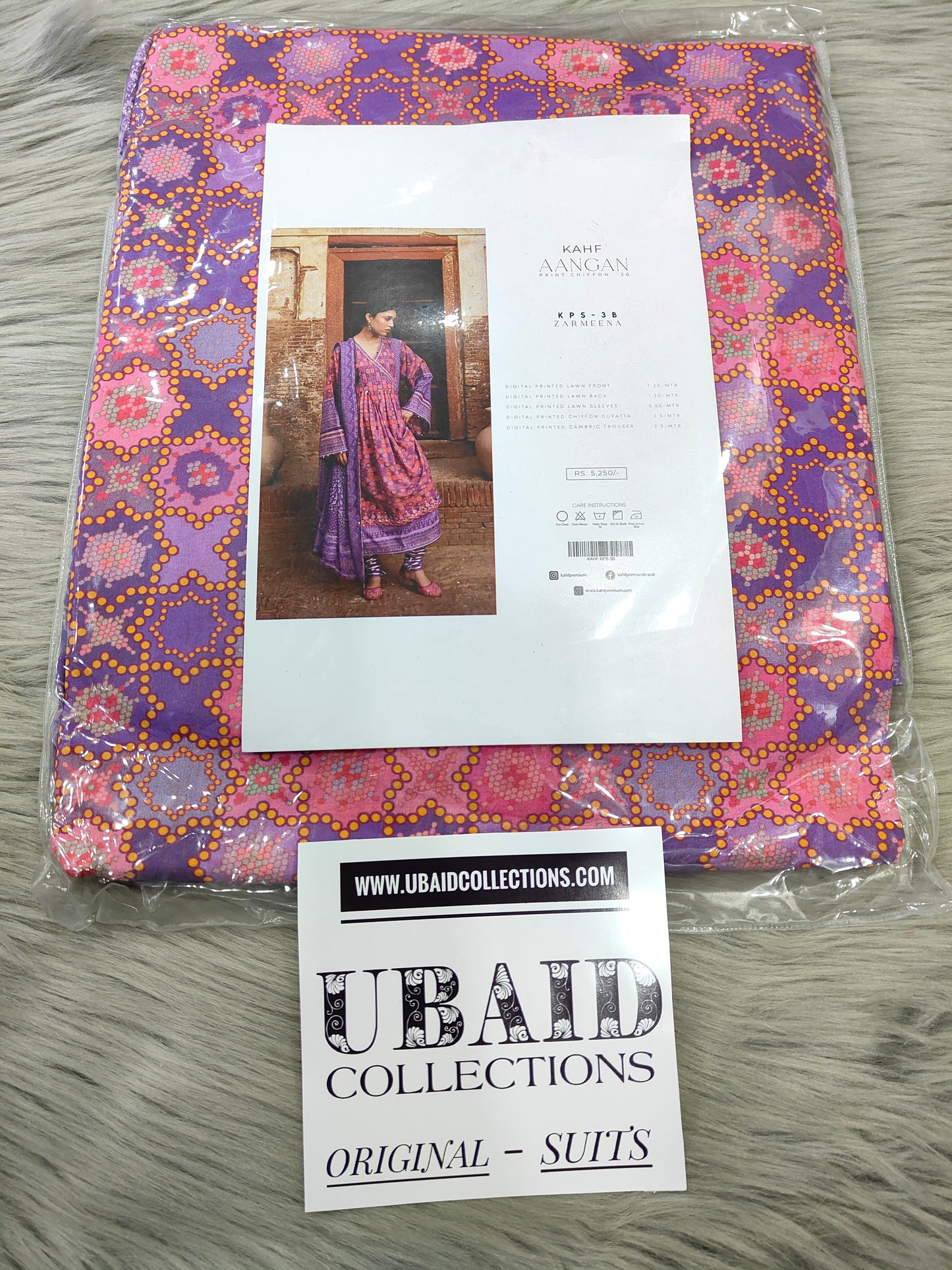 [ SUIT I ] - KAHF AANGAN LUXURY PRINT LAWN WITH CHIFFON DUPATTA 2026