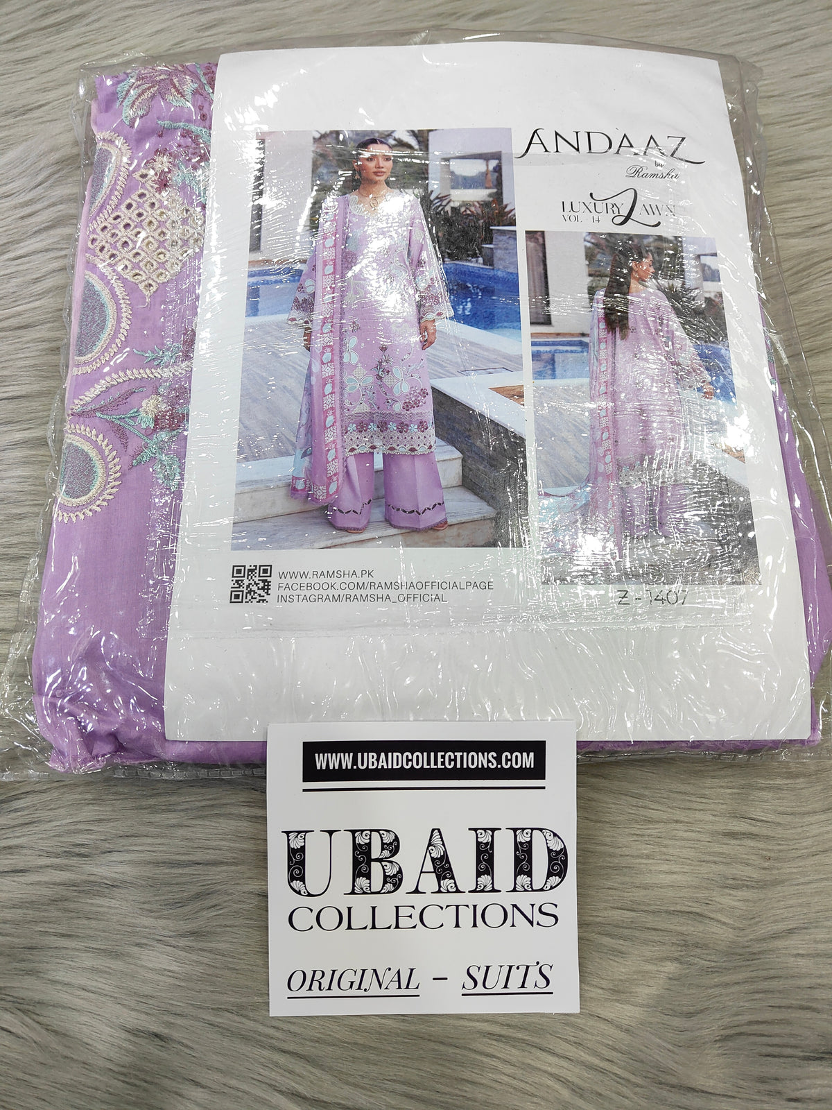 [ SUIT D ] - RAMSHA ANDAAZ LUXURY LAWN VOL 14 COLLECTION 2026