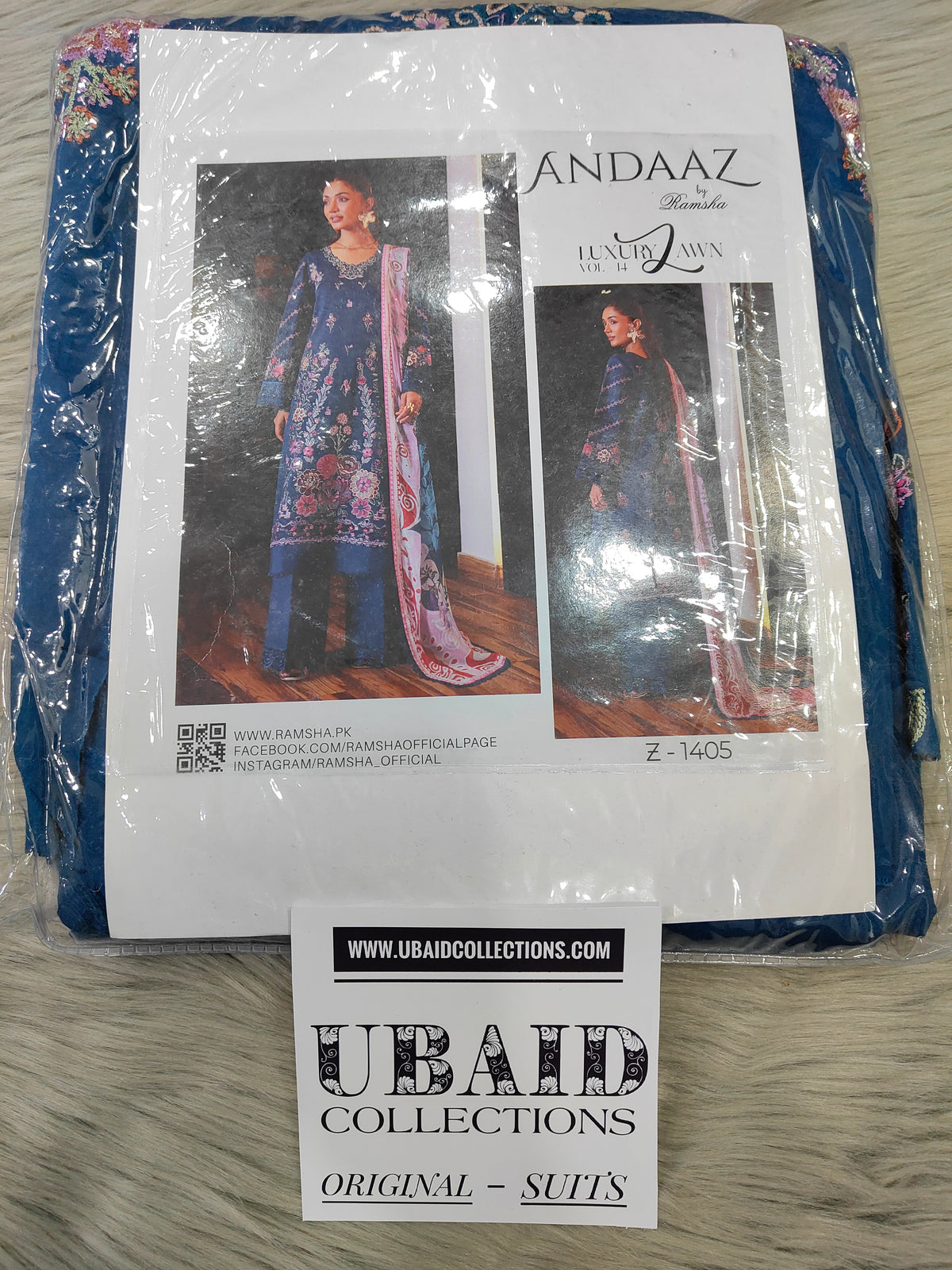 [ SUIT F ] - RAMSHA ANDAAZ LUXURY LAWN VOL 14 COLLECTION 2026