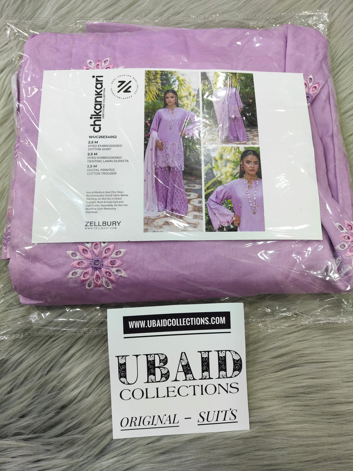[ SUIT A ] - ZELLBURY CHIKANKARI LAWN EMBROIDERED COLLECTION 2026