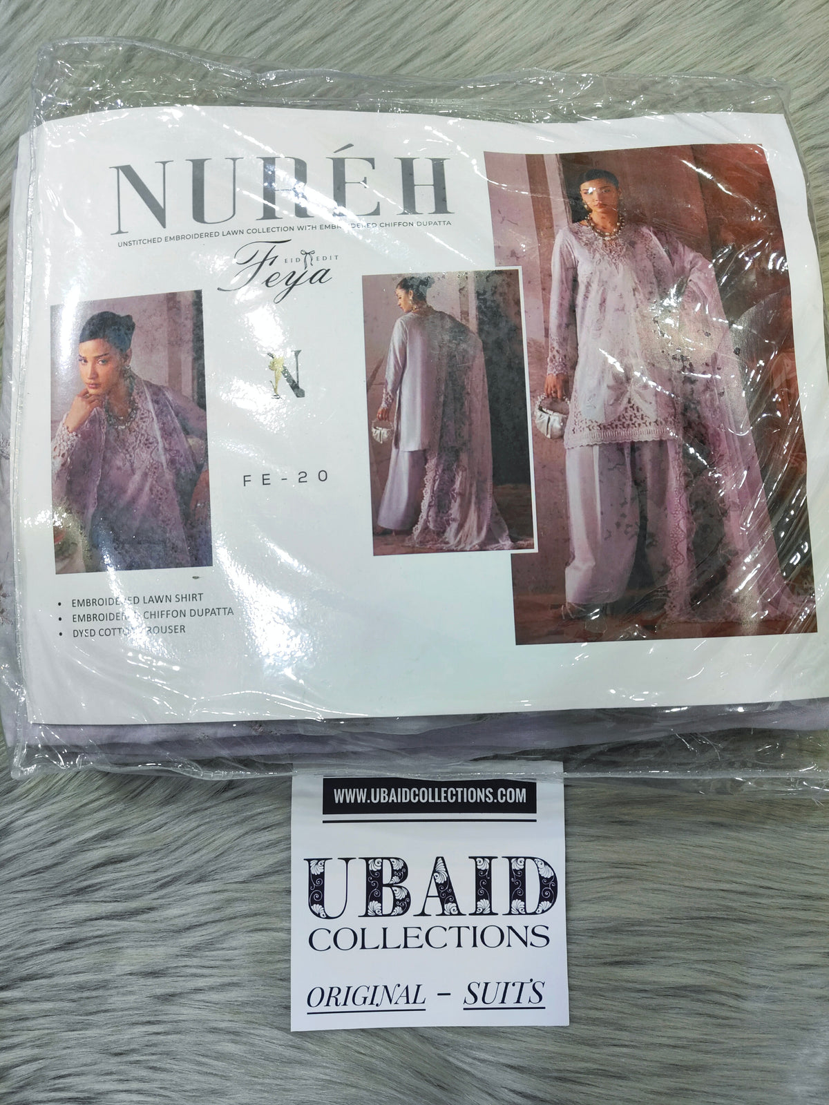 [ SUIT F ] - NUREH FEYA EMBROIDERED LAWN WITH EMBROIDERED CHIFFON DUPATTA COLLECTION 2026