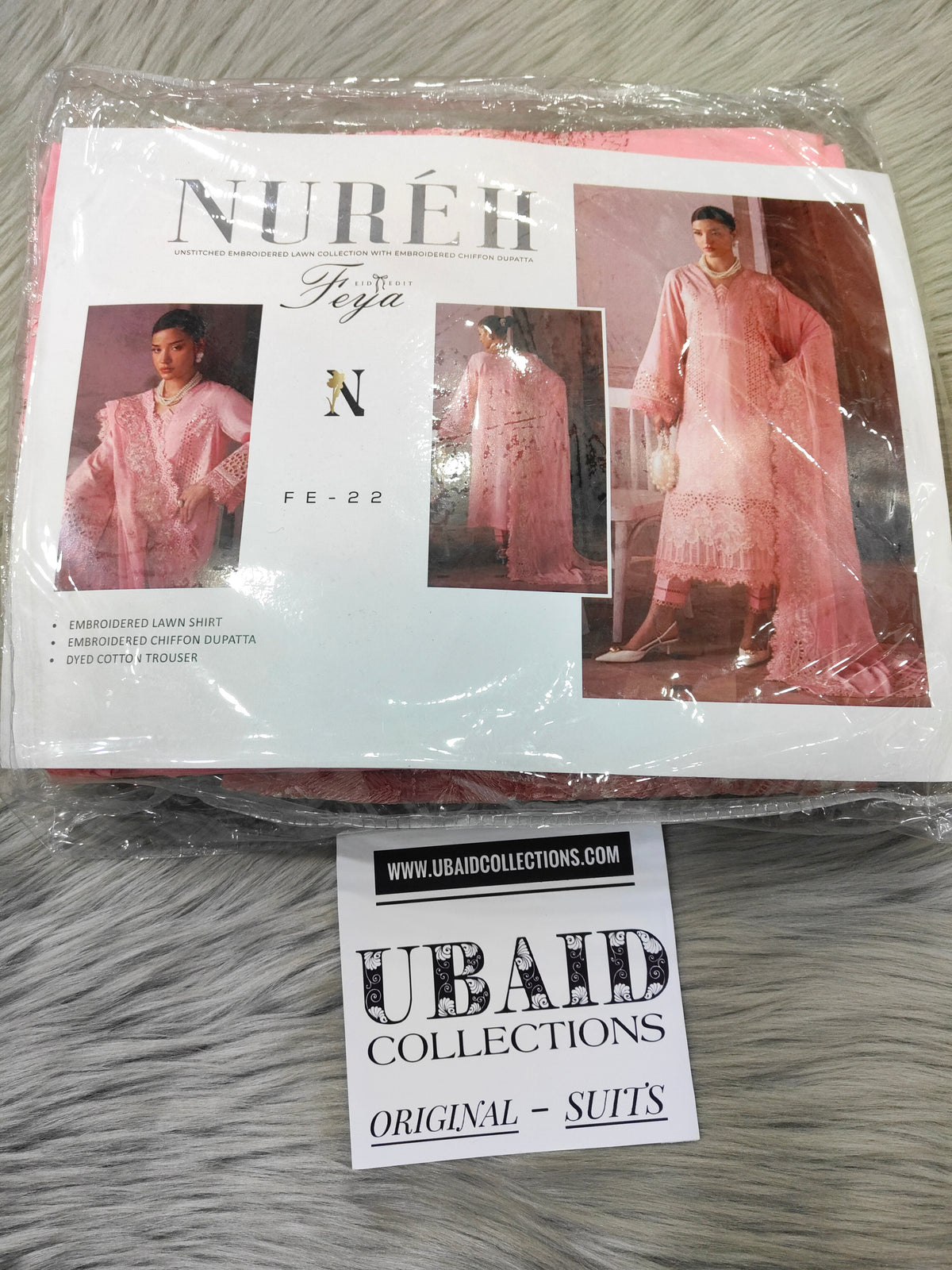 [ SUIT D ] - NUREH FEYA EMBROIDERED LAWN WITH EMBROIDERED CHIFFON DUPATTA COLLECTION 2026