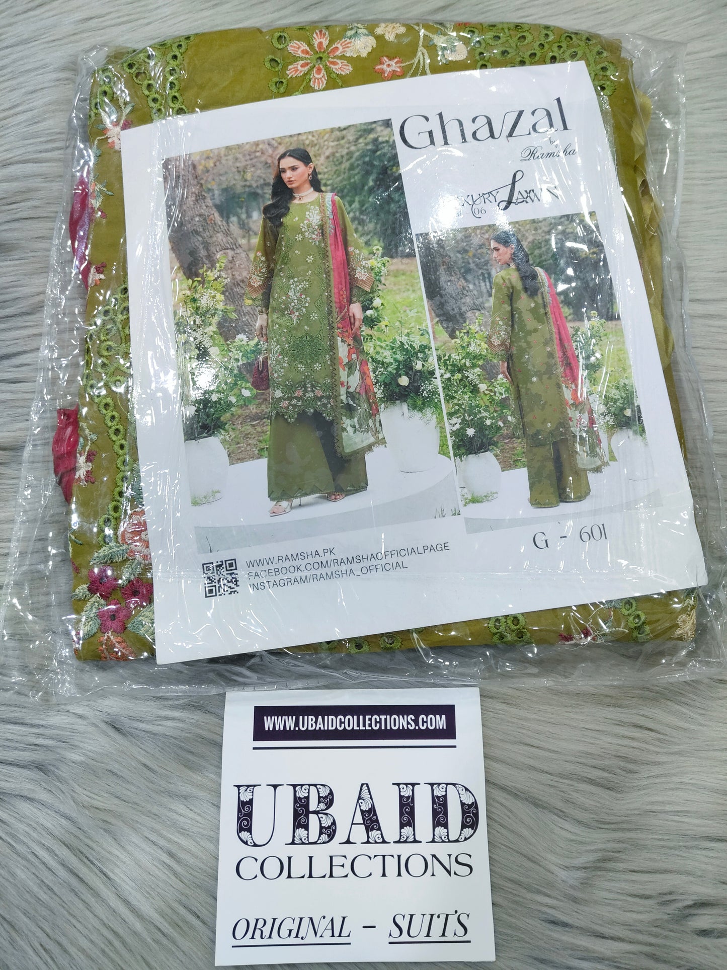 [ SUIT H ] - RAMSHA GHAZAL LUXURY LAWN VOL 6 COLLECTION 2026