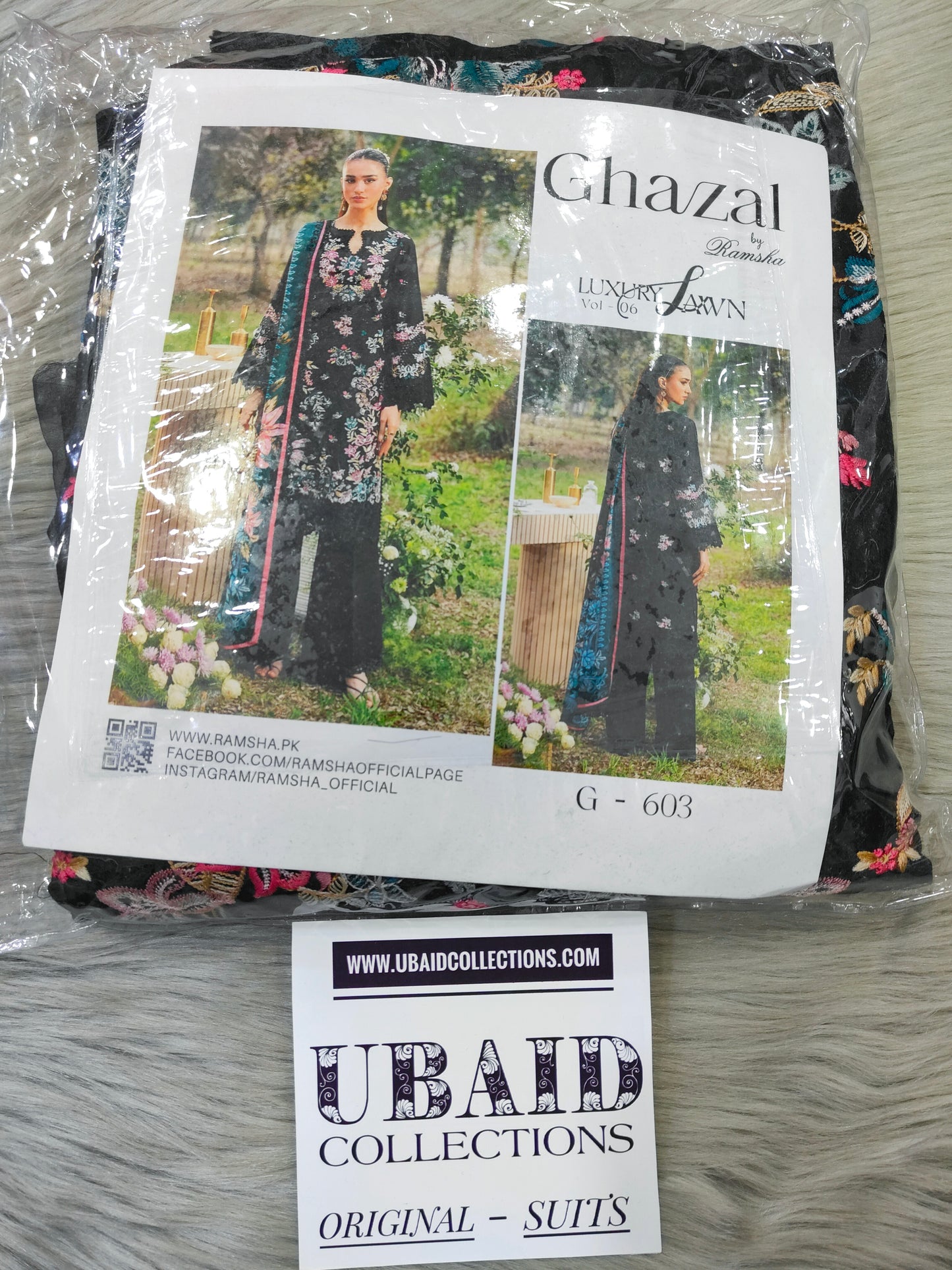 [ SUIT F ] - RAMSHA GHAZAL LUXURY LAWN VOL 6 COLLECTION 2026