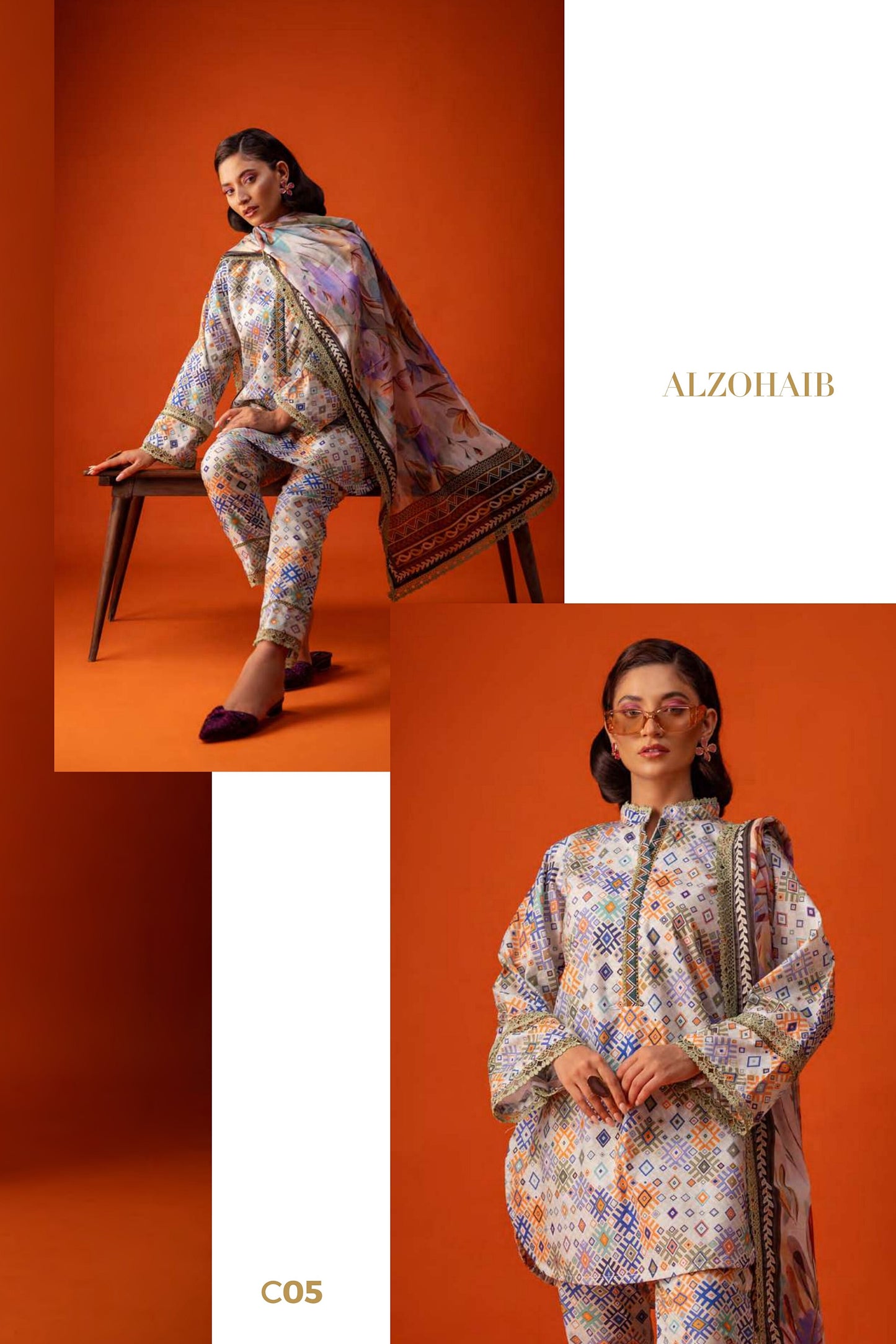 ALZOHAIB COCO POPUP DIGITAL PRINTED CAMBRIC 2024 🌸🌸