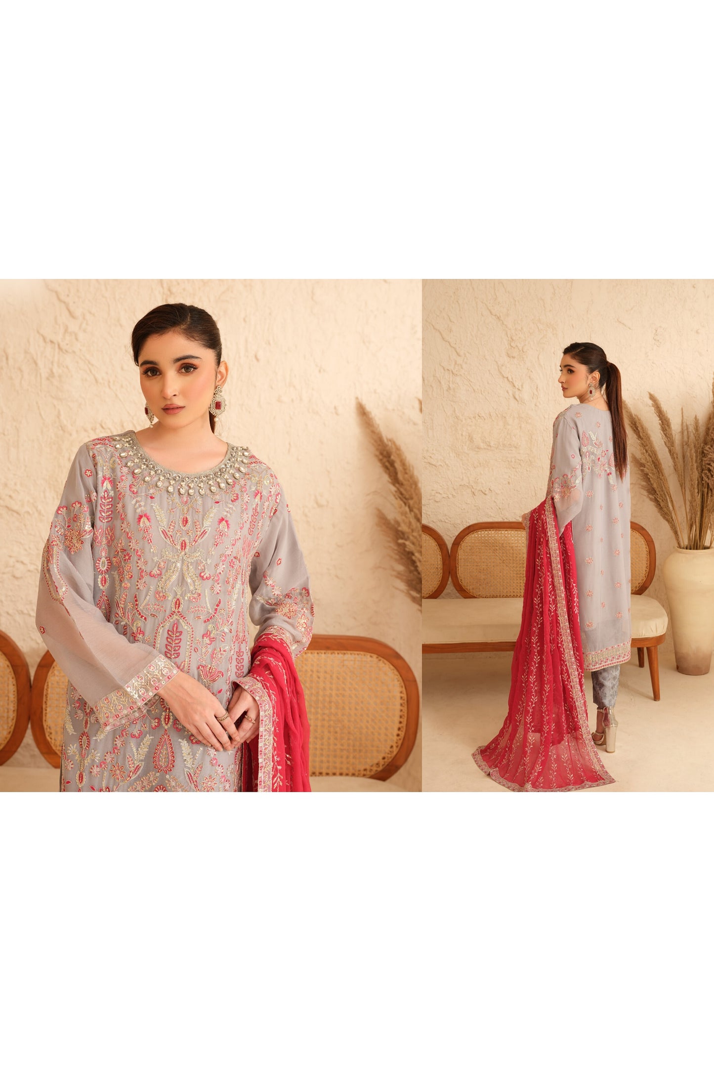 JANAM BY POSHAK SEMI STITCHED CHIFFON COLLECTION 2024