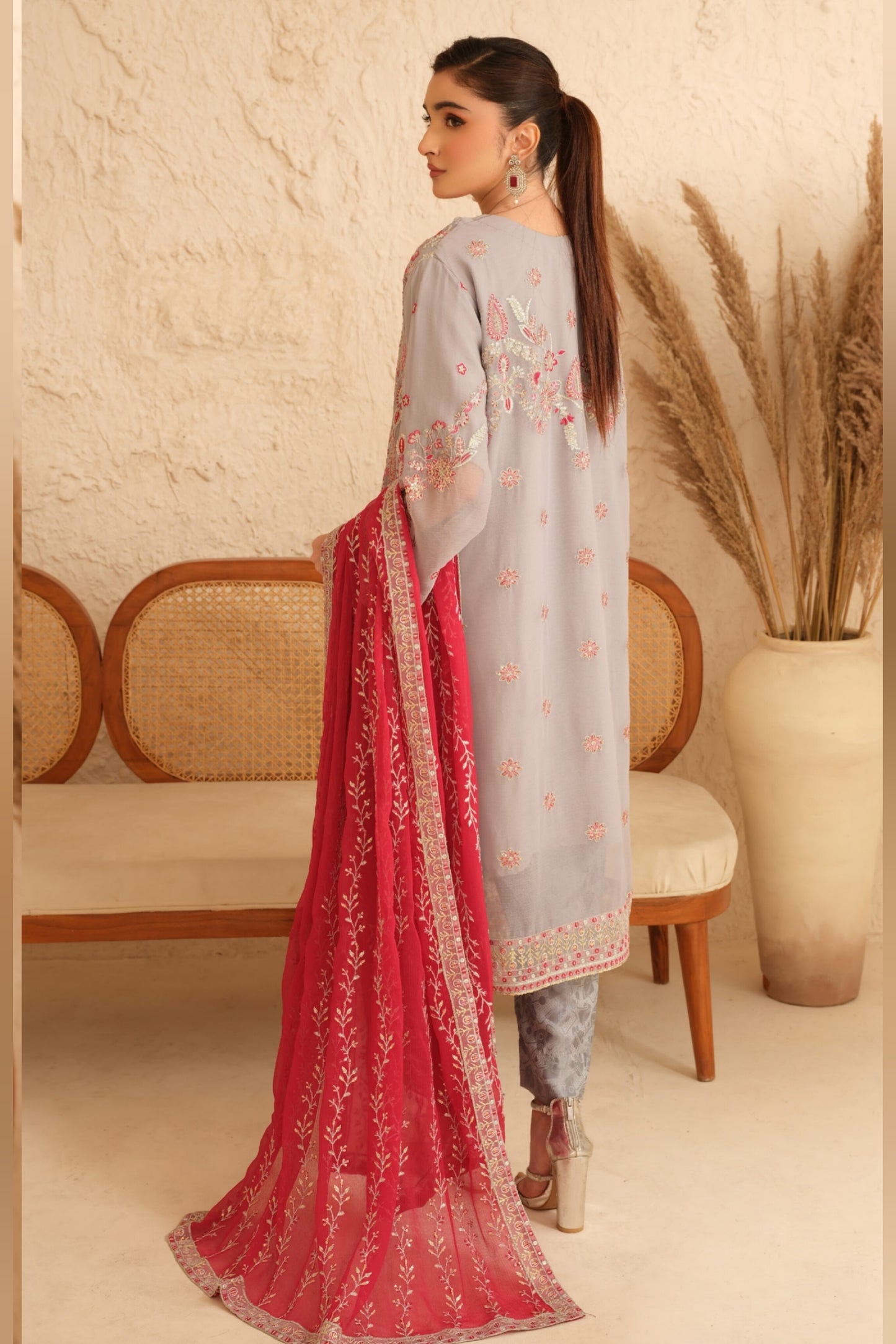 JANAM BY POSHAK SEMI STITCHED CHIFFON COLLECTION 2024