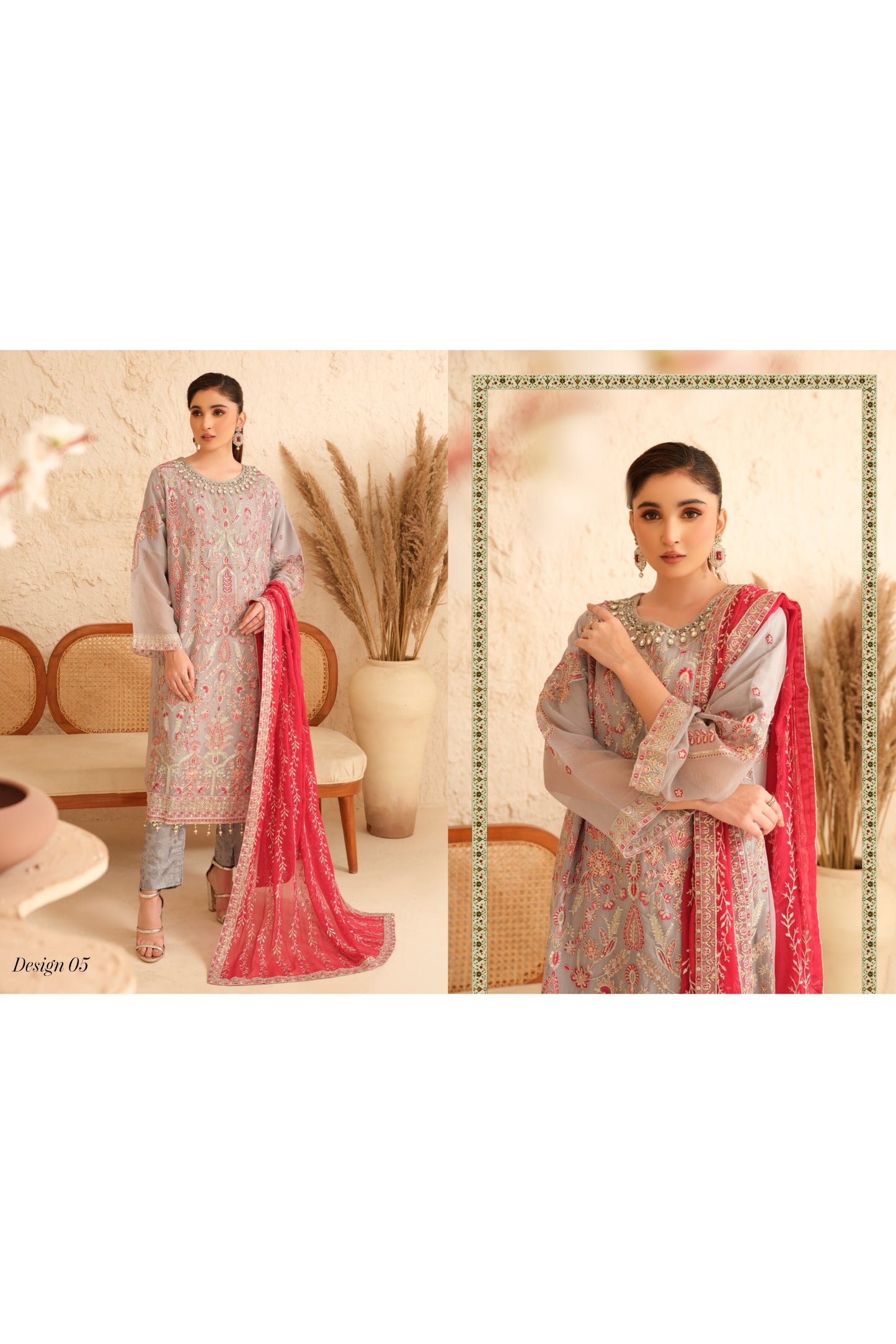 JANAM BY POSHAK SEMI STITCHED CHIFFON COLLECTION 2024