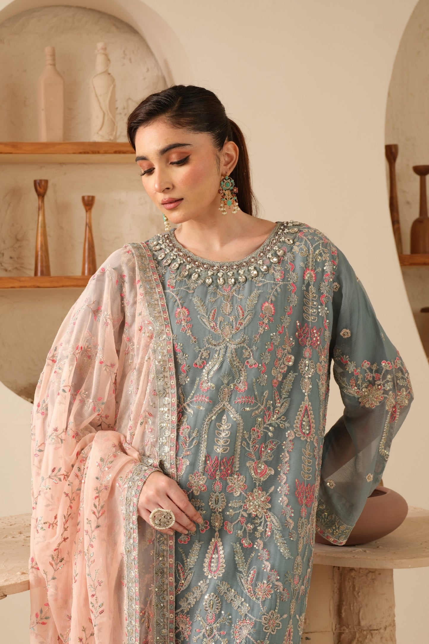 JANAM BY POSHAK SEMI STITCHED CHIFFON COLLECTION 2024