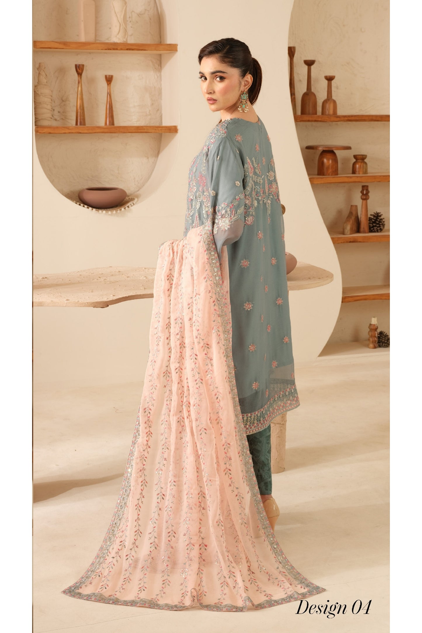 JANAM BY POSHAK SEMI STITCHED CHIFFON COLLECTION 2024