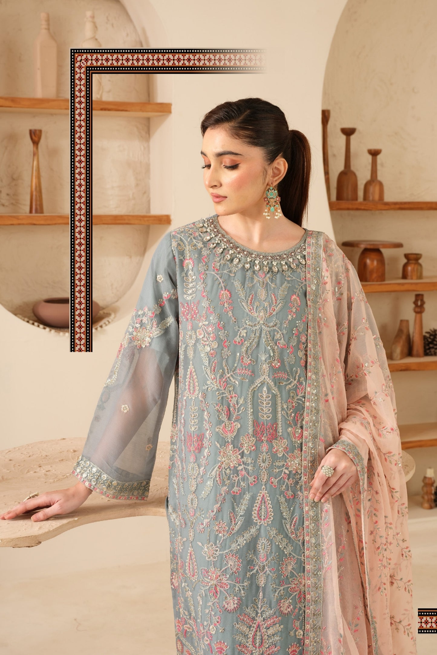 JANAM BY POSHAK SEMI STITCHED CHIFFON COLLECTION 2024