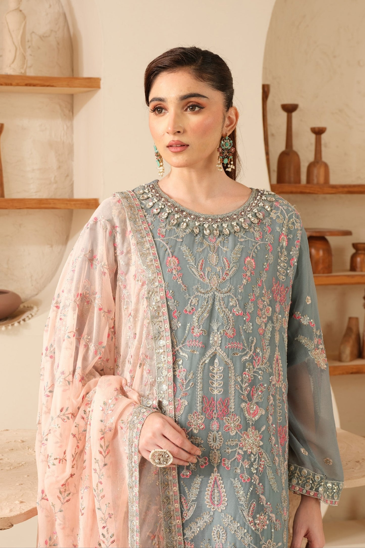 JANAM BY POSHAK SEMI STITCHED CHIFFON COLLECTION 2024