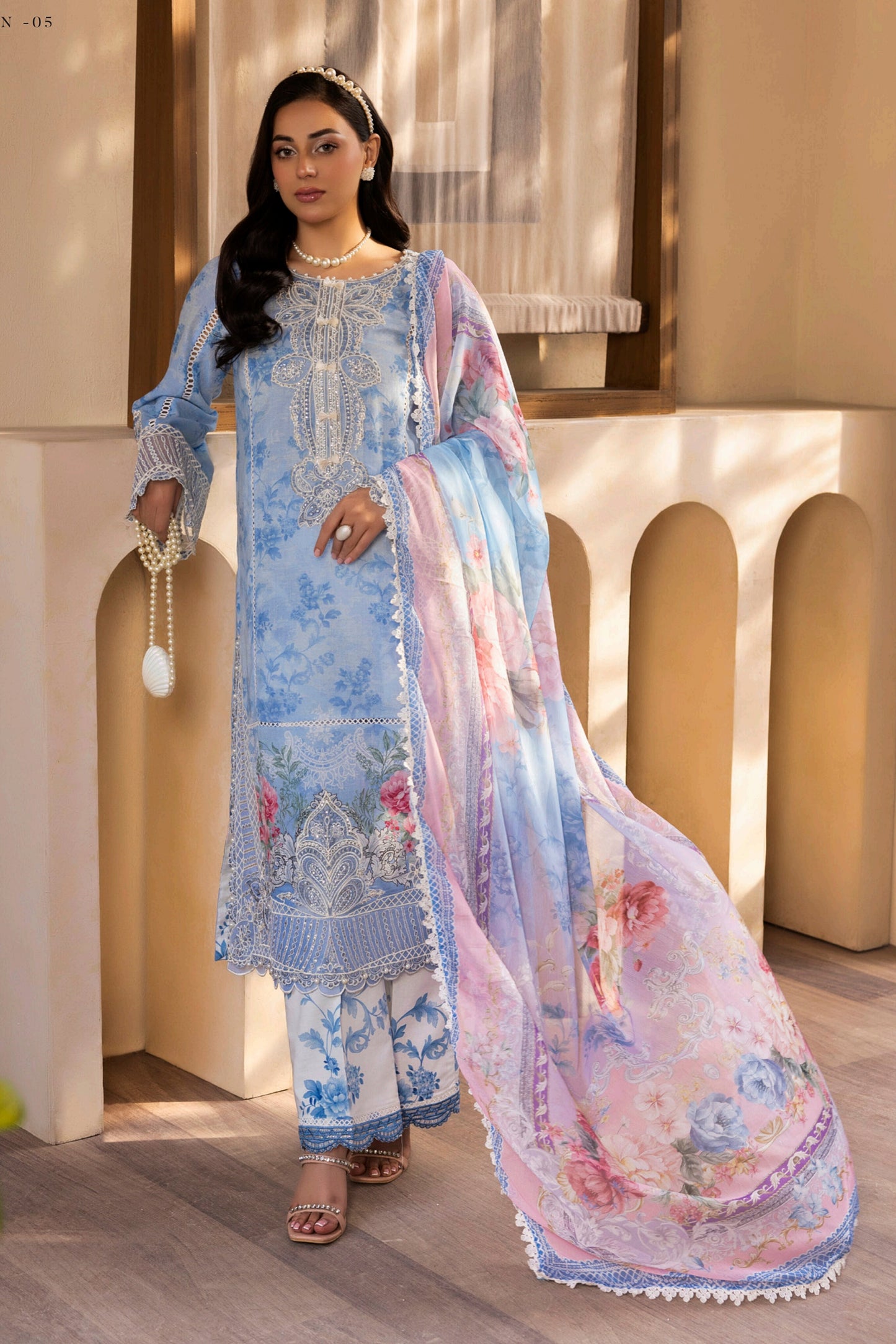 ADANS LIBAS CHANTELLE LAWN EMBROIDERED 2025