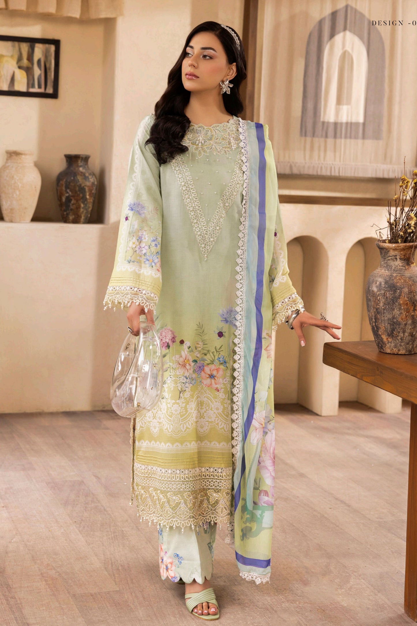 ADANS LIBAS CHANTELLE LAWN EMBROIDERED 2025