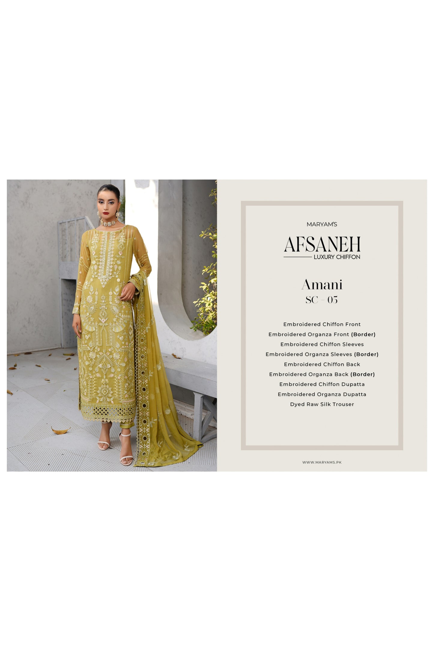 MARYAMS AFSANEH LUXURY CHIFFON 2025